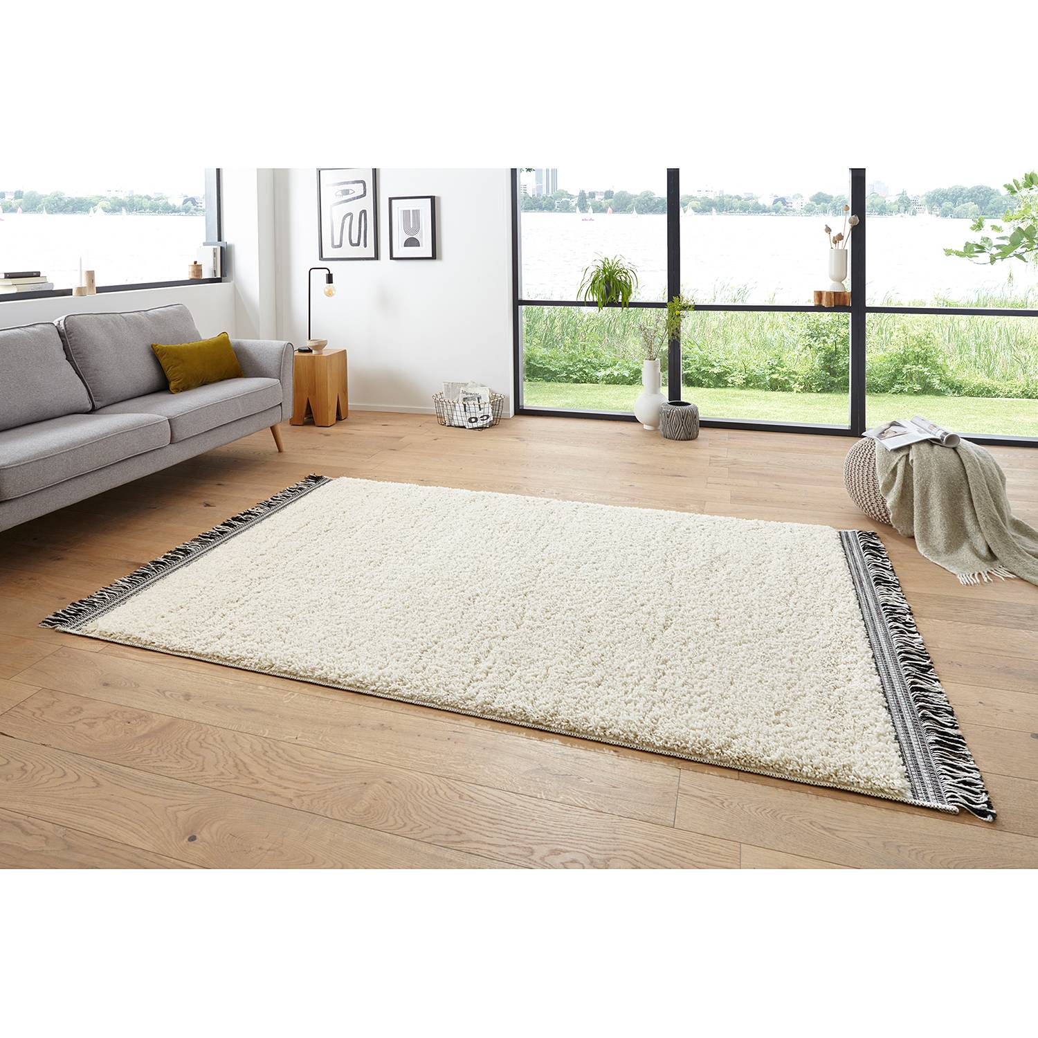 home24 Hochflorteppich Lompu