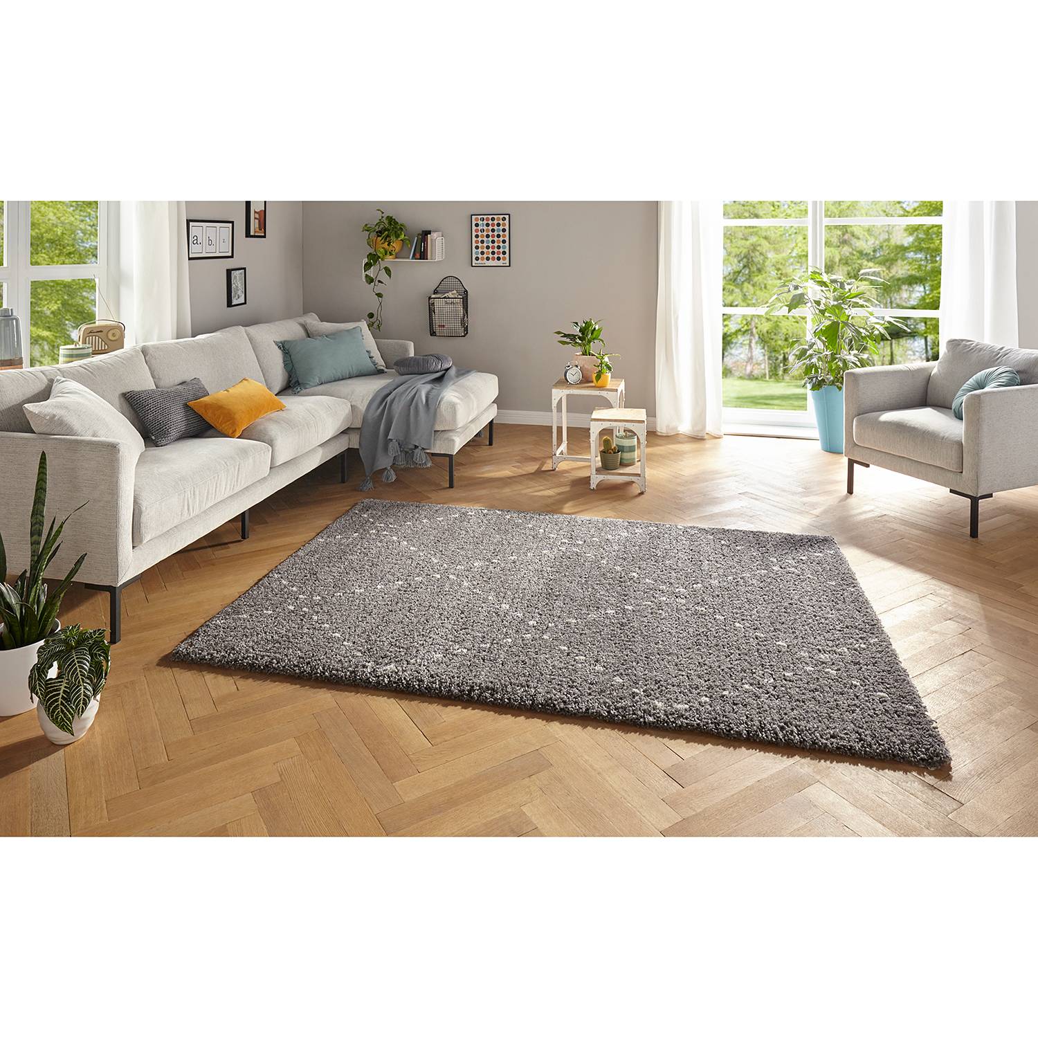 home24 Hochflorteppich Basay