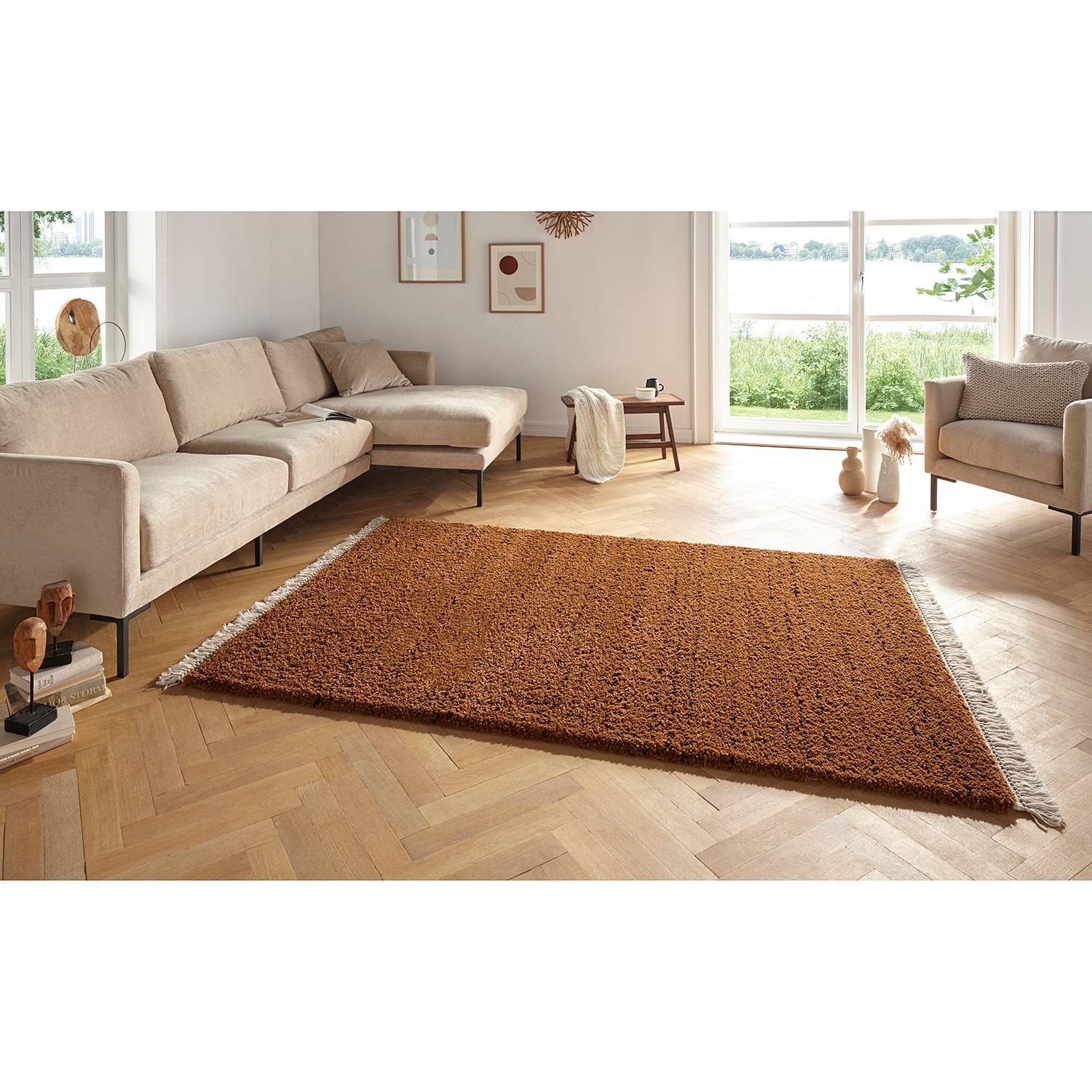 home24 Hochflorteppich Agouhe