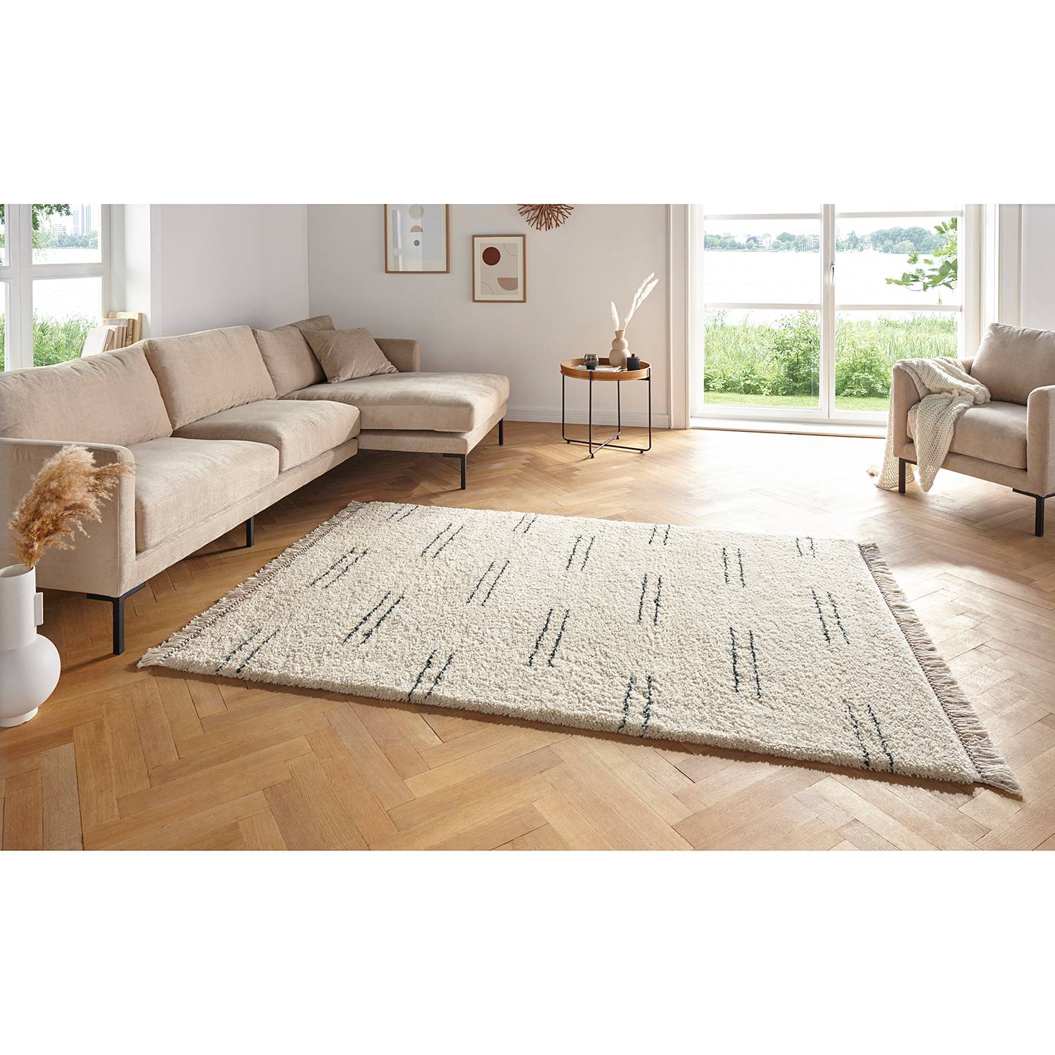 home24 Hochflorteppich Kamahe