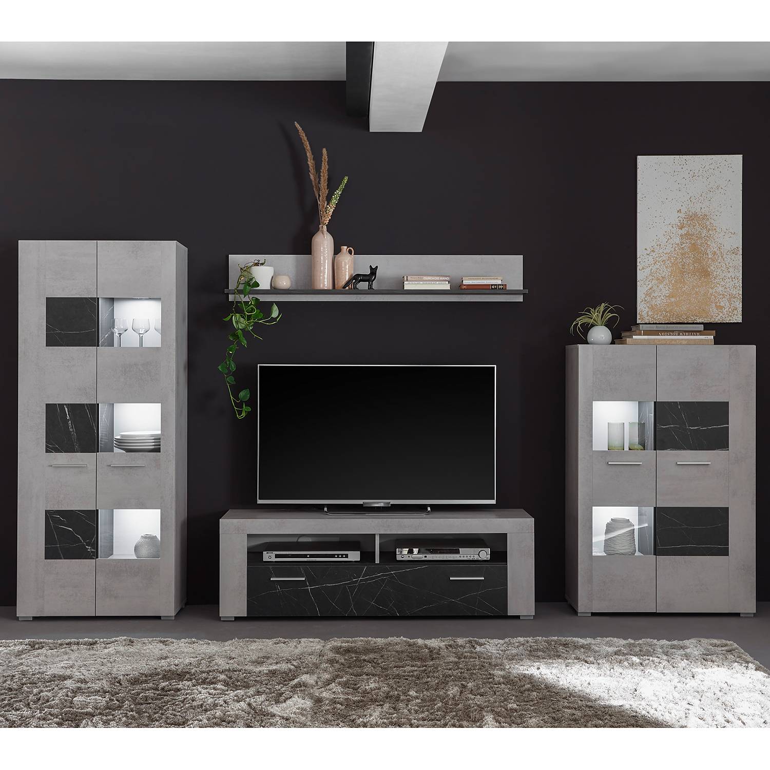 home24 Wohnwand Mantador I (4-teilig)