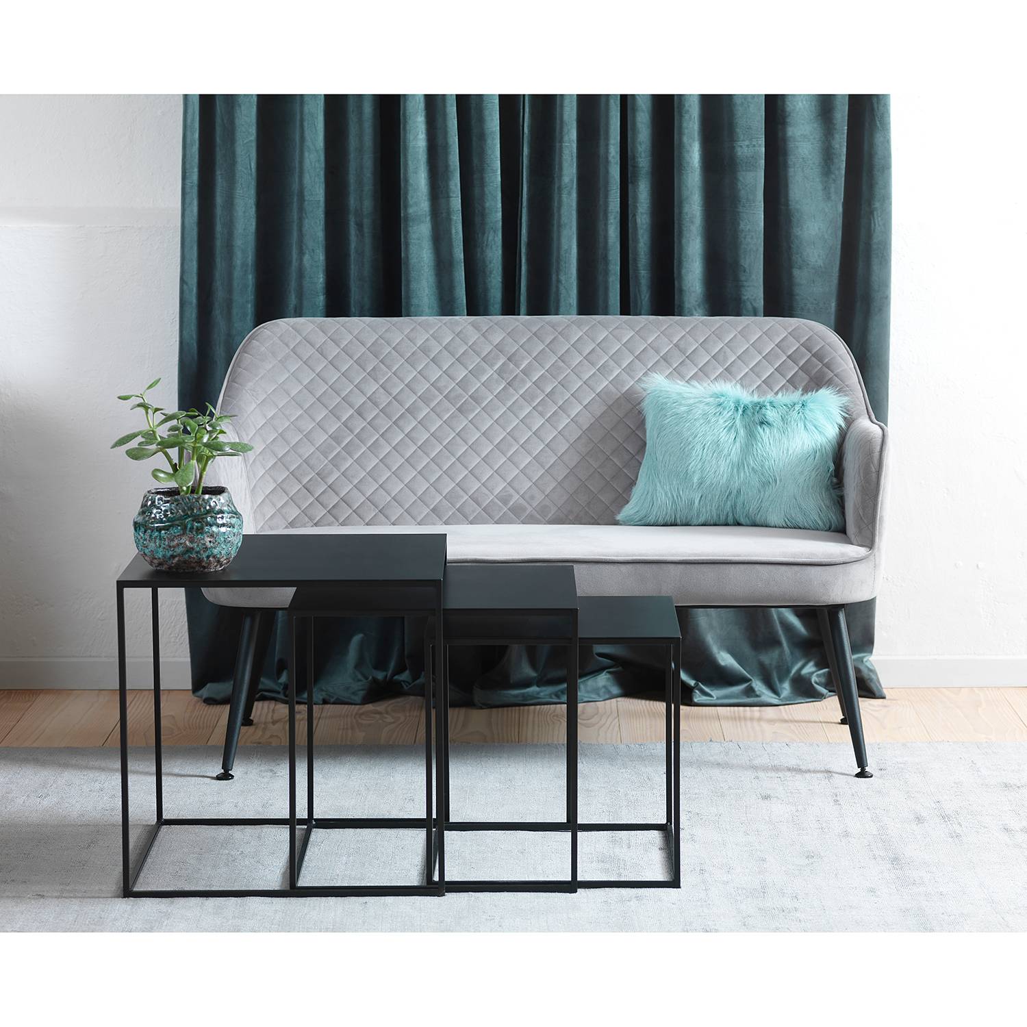 home24 Beistelltisch Pedja (3er-Set)