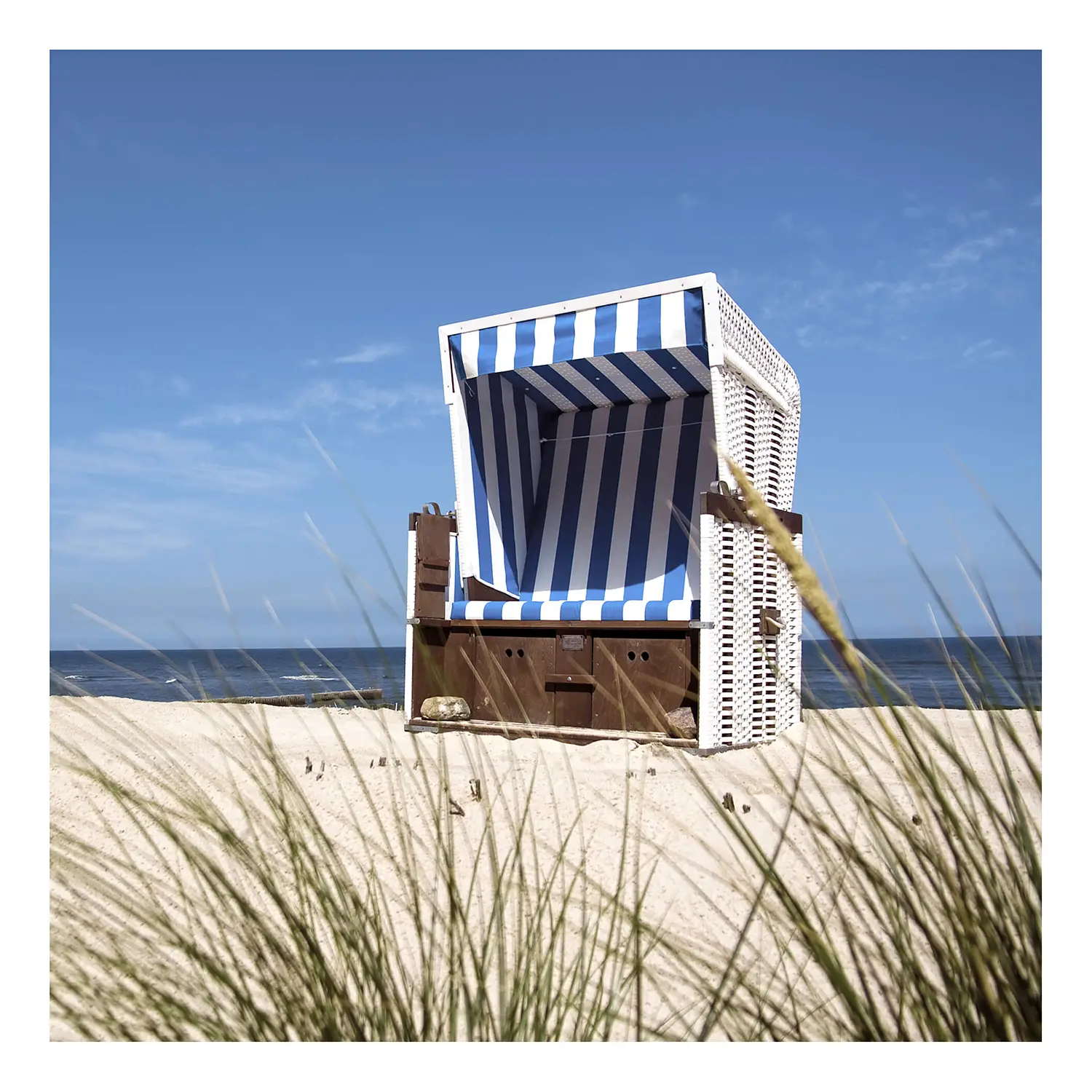 Leinwandbild Strandkorb Beach Chair