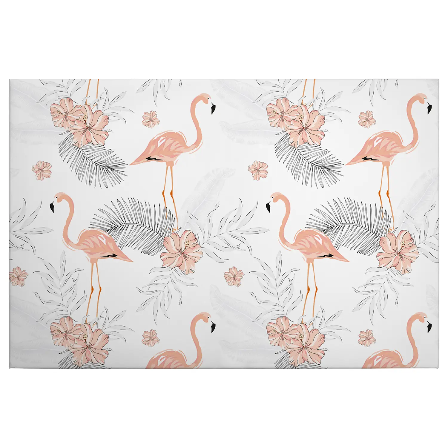Vibes Wandbild Tropical Flamingos