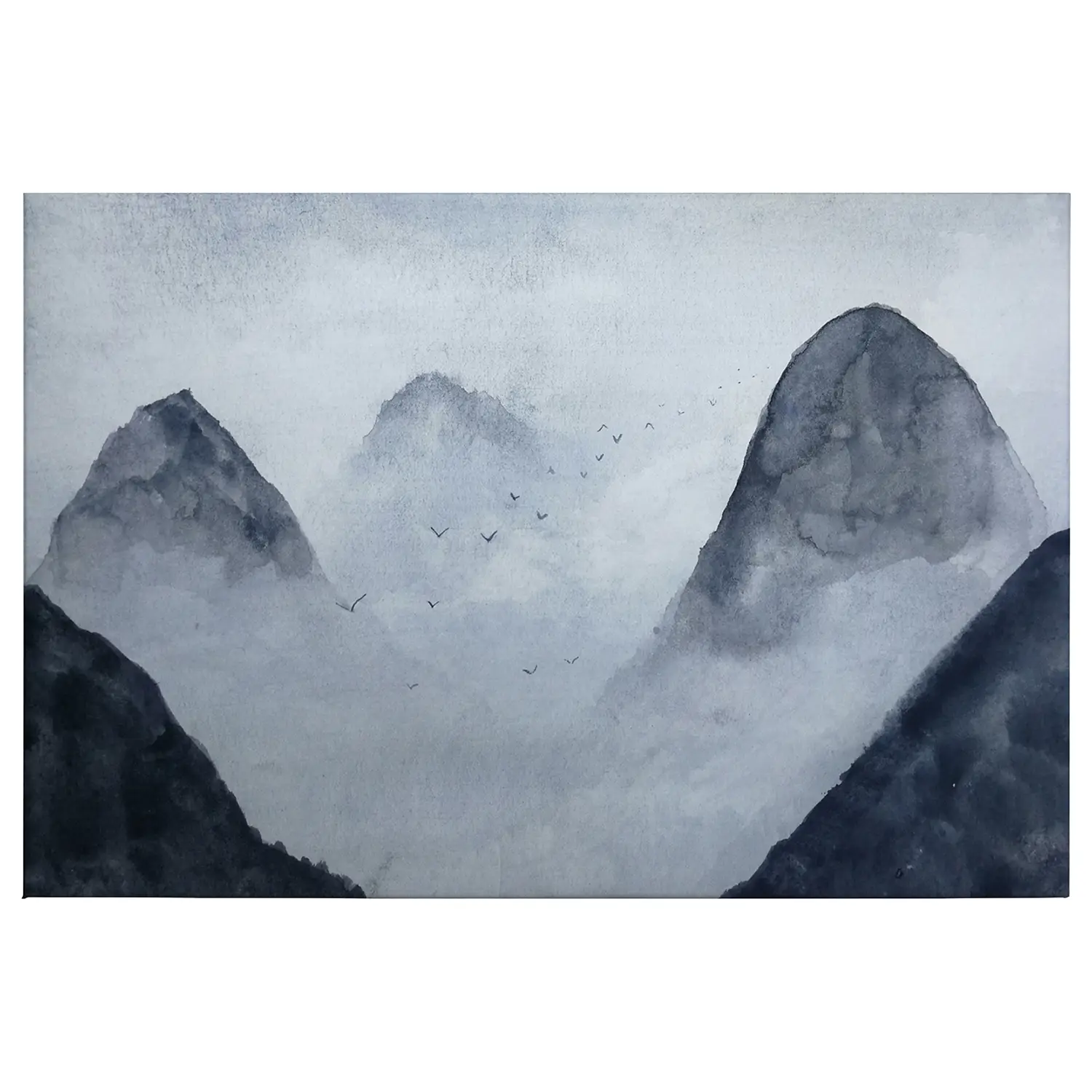 Leinwandbild Berge Neblige Rocks Misty
