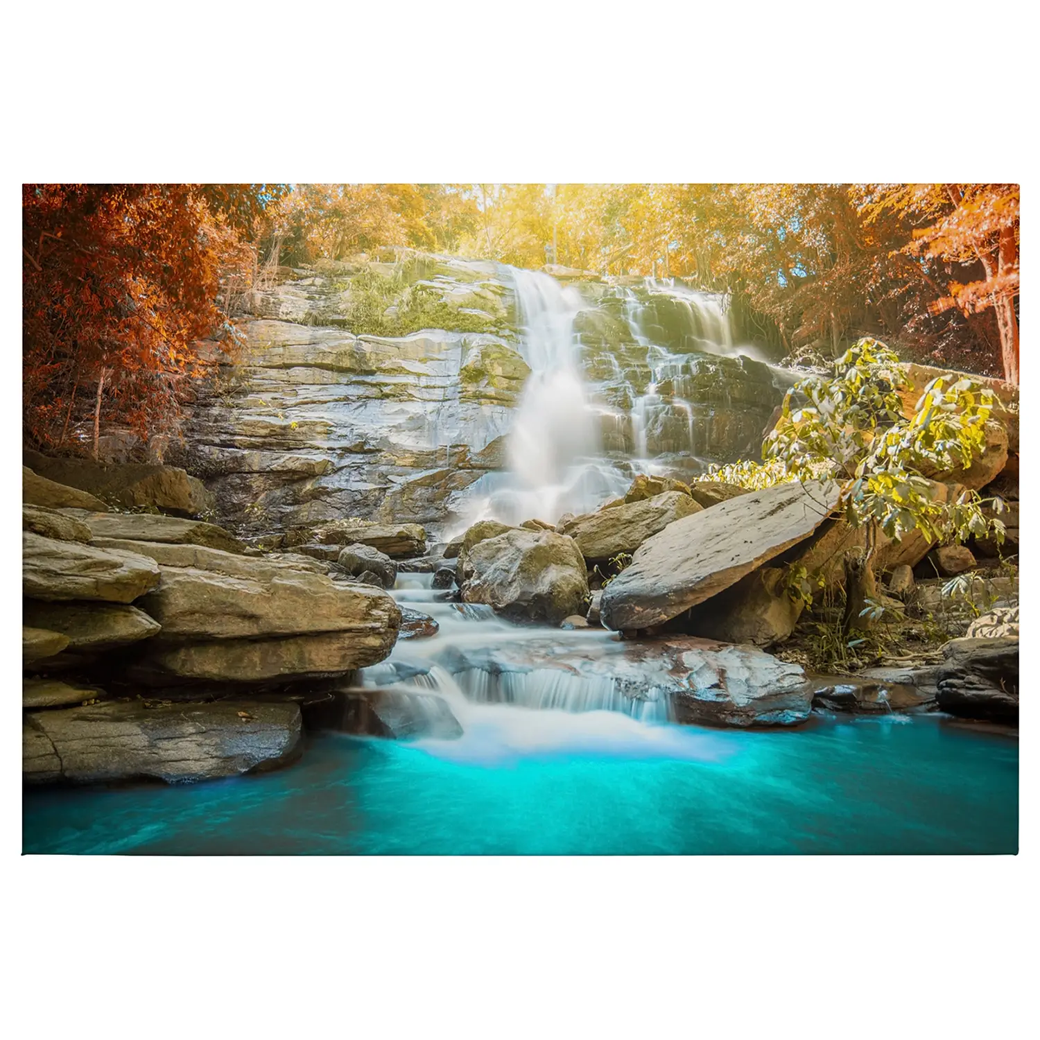 Natur Leinwandbild Wasserfall
