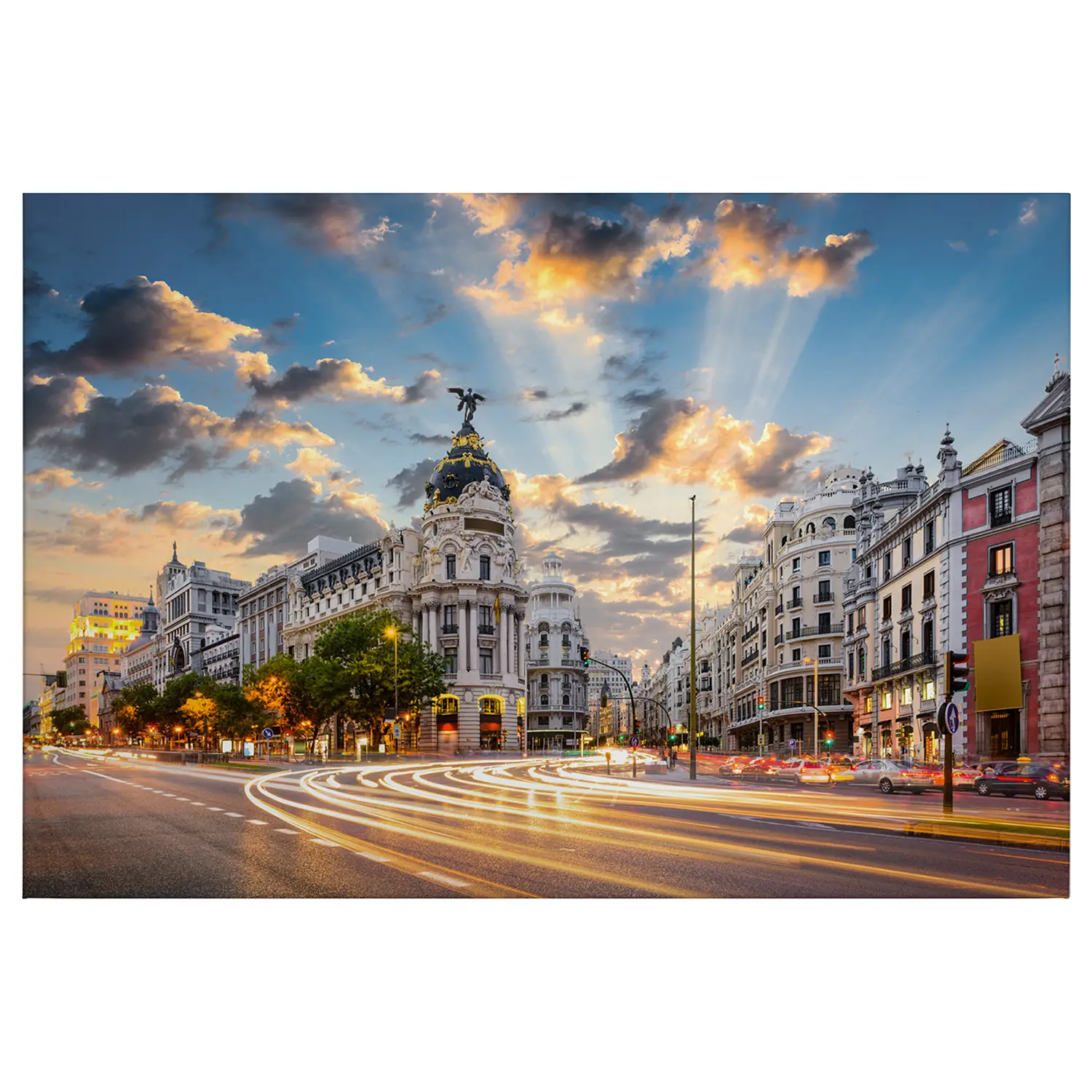 Madrid Gran Via Leinwandbild