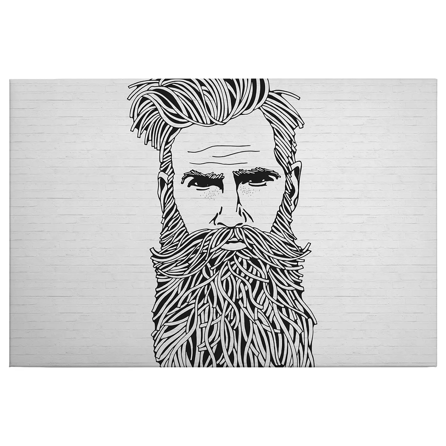 Wandbild Mann mit Bart