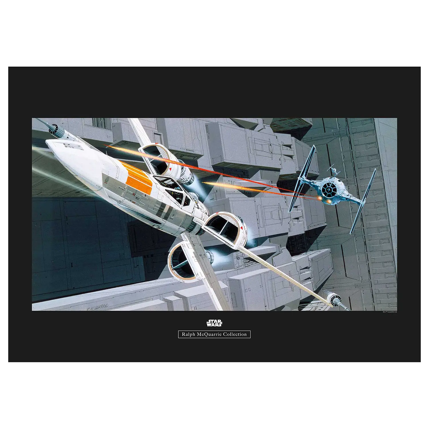 Wars TIE-Fighter vs Star X-Wing Wandbild