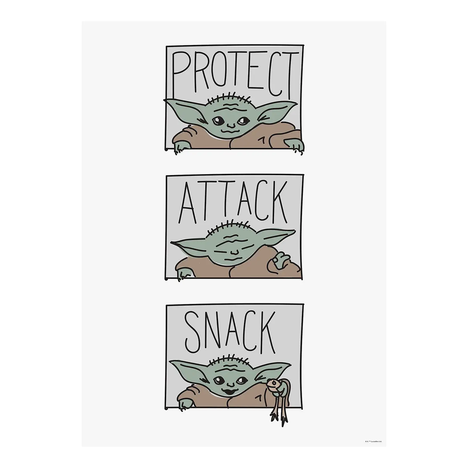 The Attack Child Wandbild Snack Protect