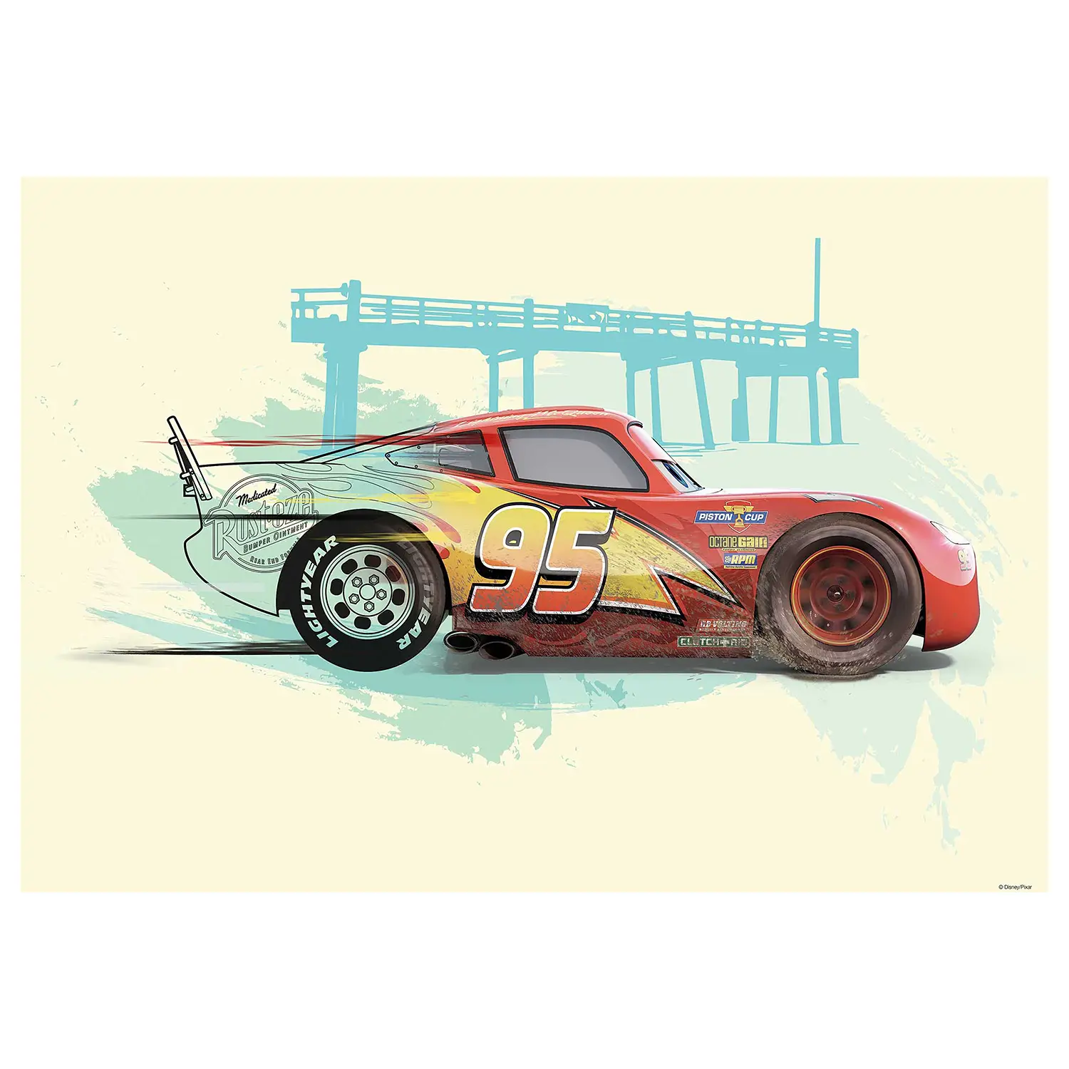 Cars McQueen Wandbild Lightning