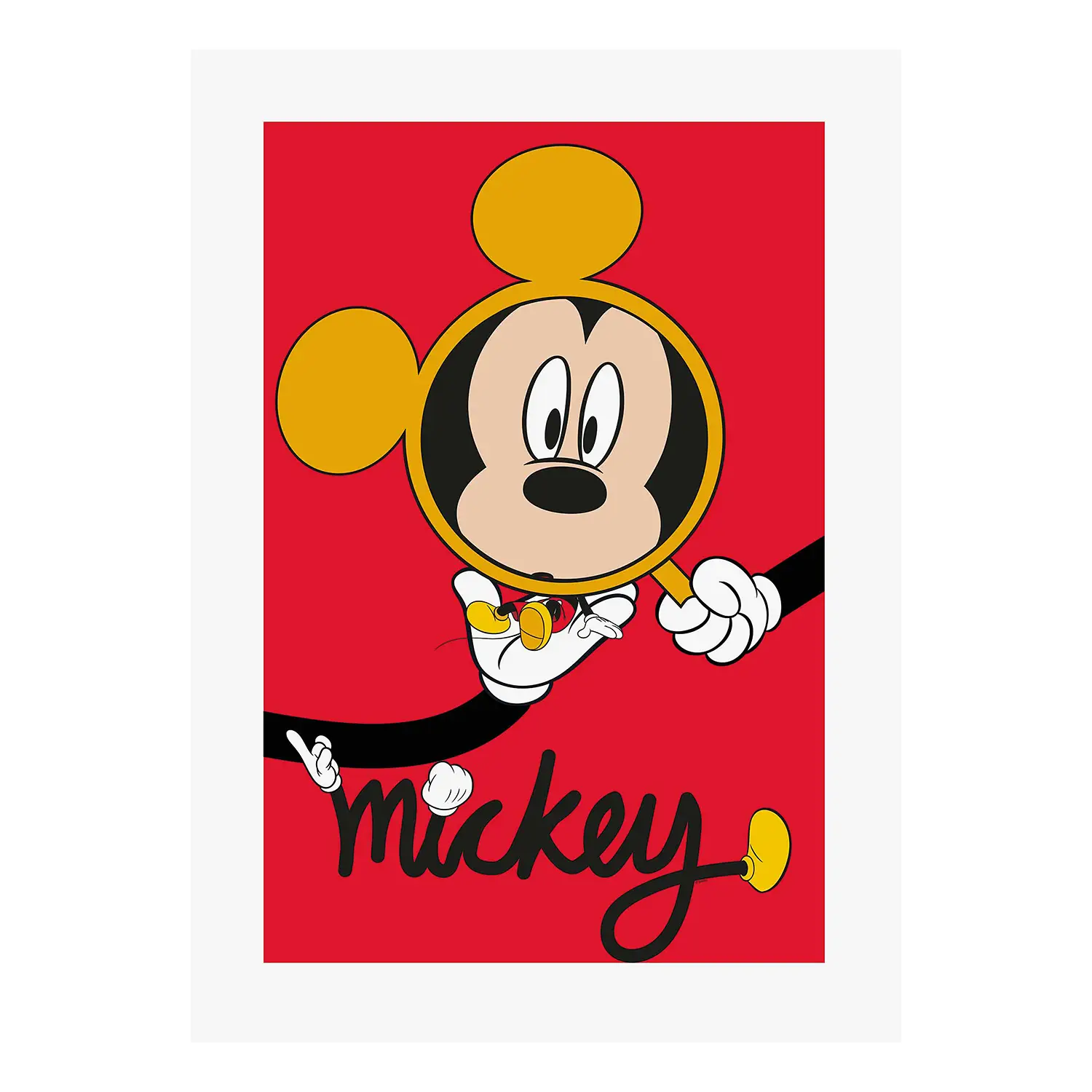 Wandbild Mickey Magnifying Glass Mouse