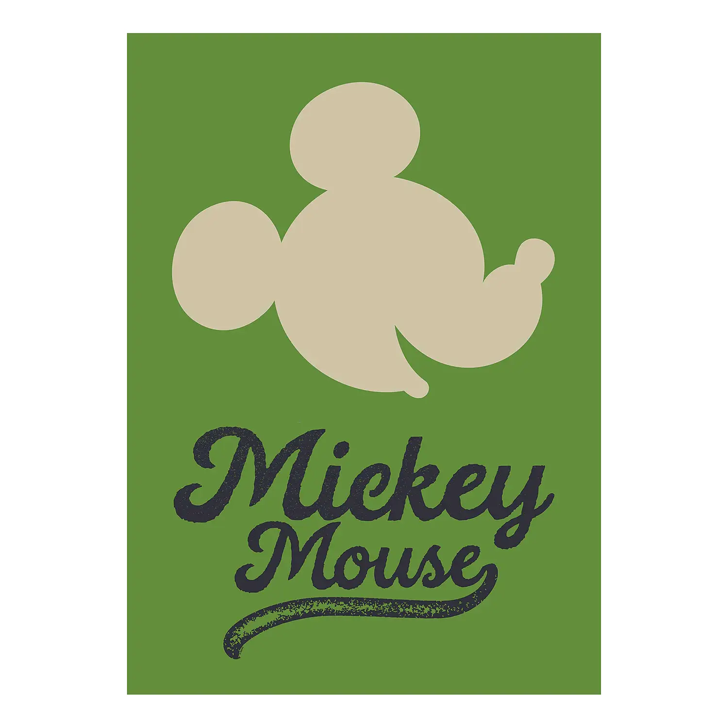 Wandbild Mickey Head Green Mouse
