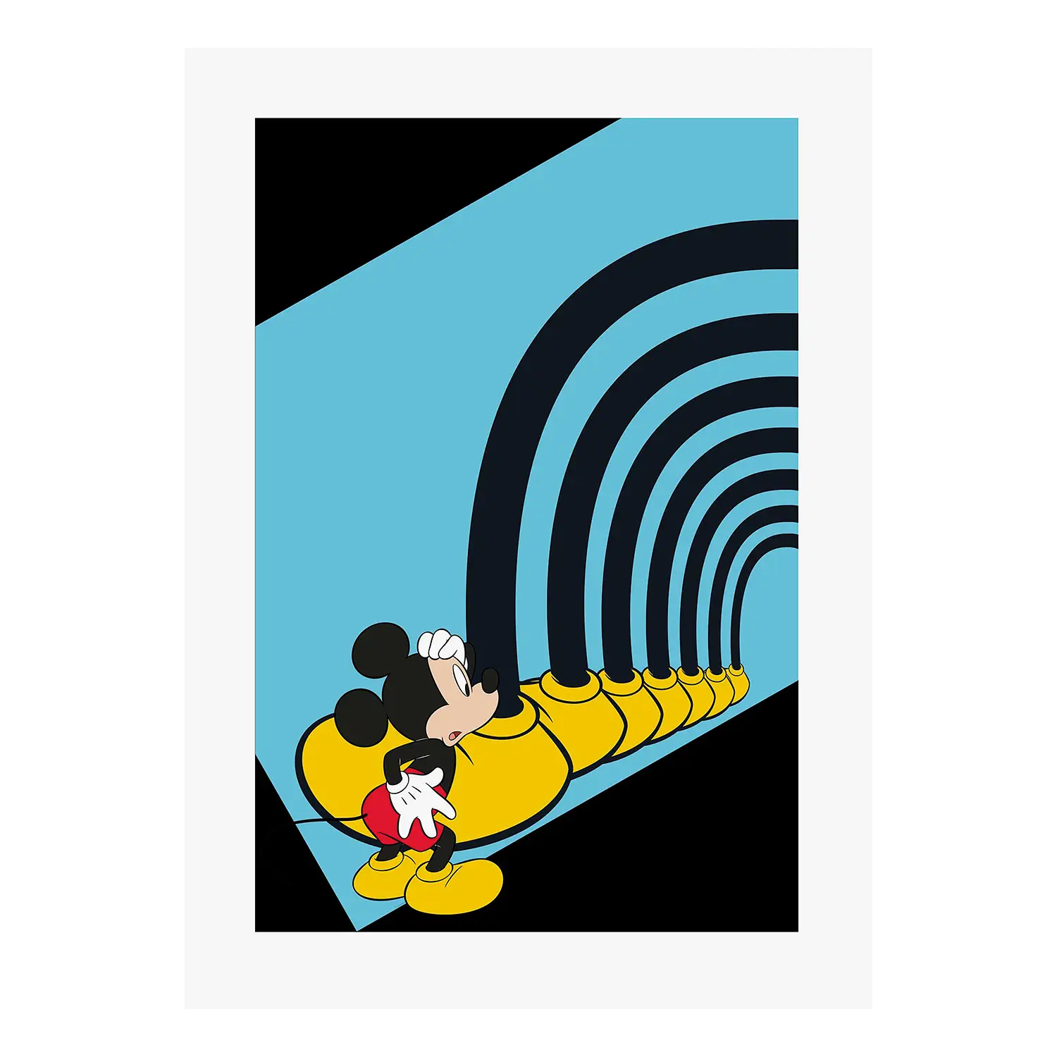 Wandbild Mickey Tunnel Foot Mouse