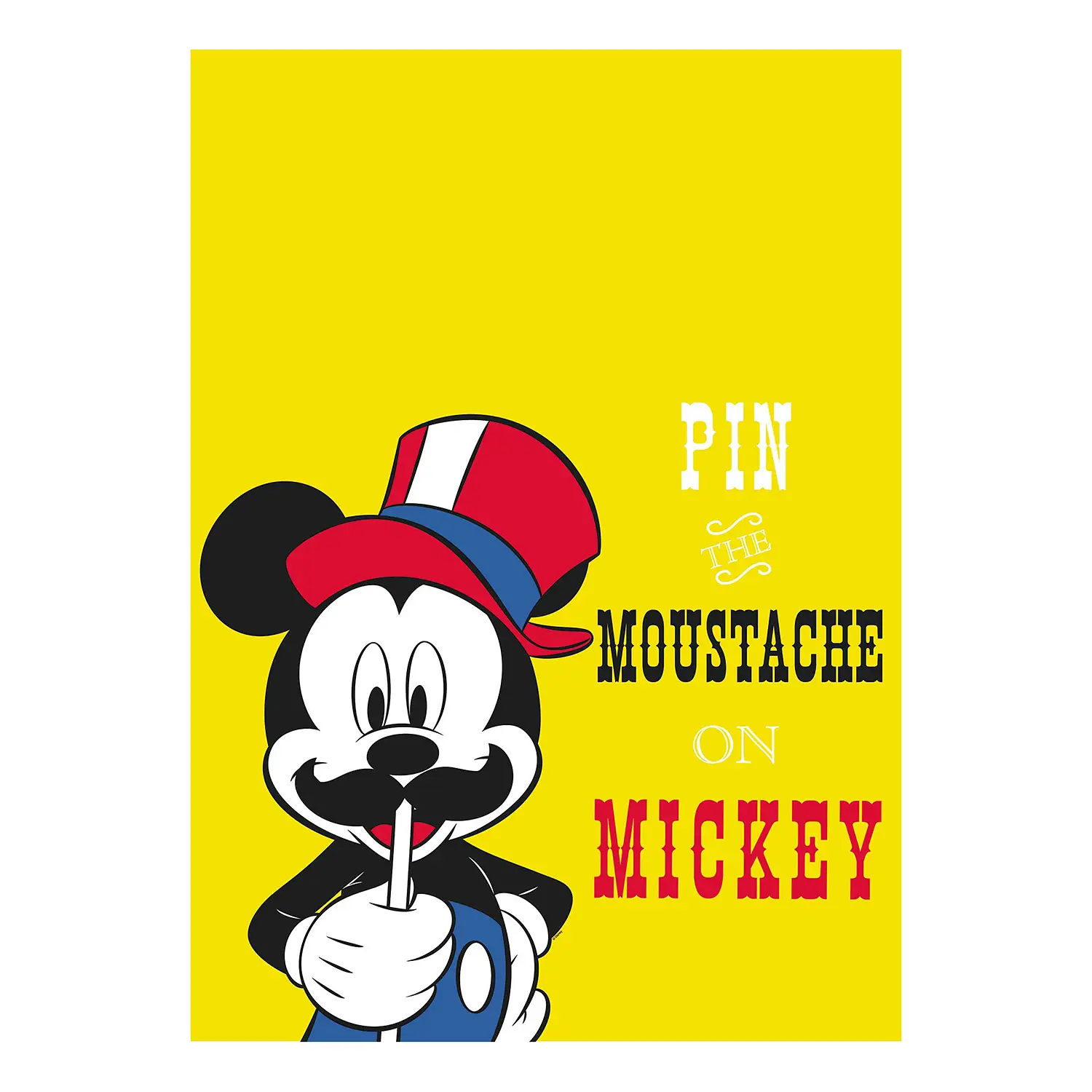 Wandbild Mickey Mouse Moustache | Kinderbilder