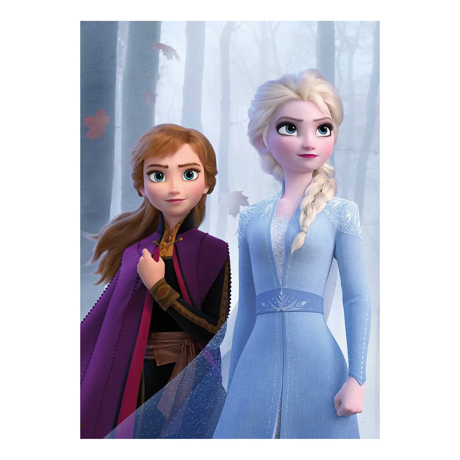 Wandbild Frozen Sisters in Wood the