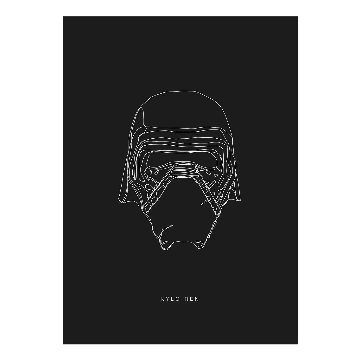 Wandbild Star Wars Lines Dark Side Kylo | Bilder