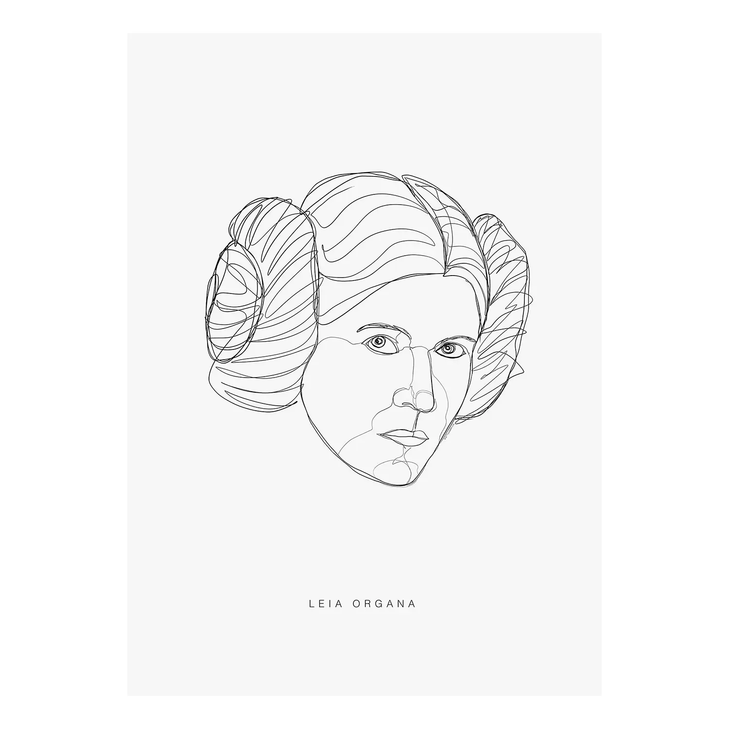 Wandbild Star Wars Leia Faces Force