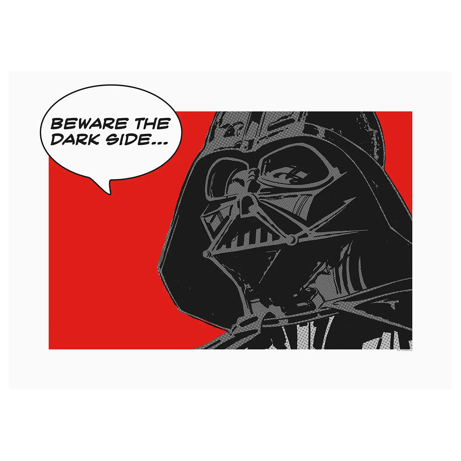 Vader Comic Wars Quote Star Wandbild
