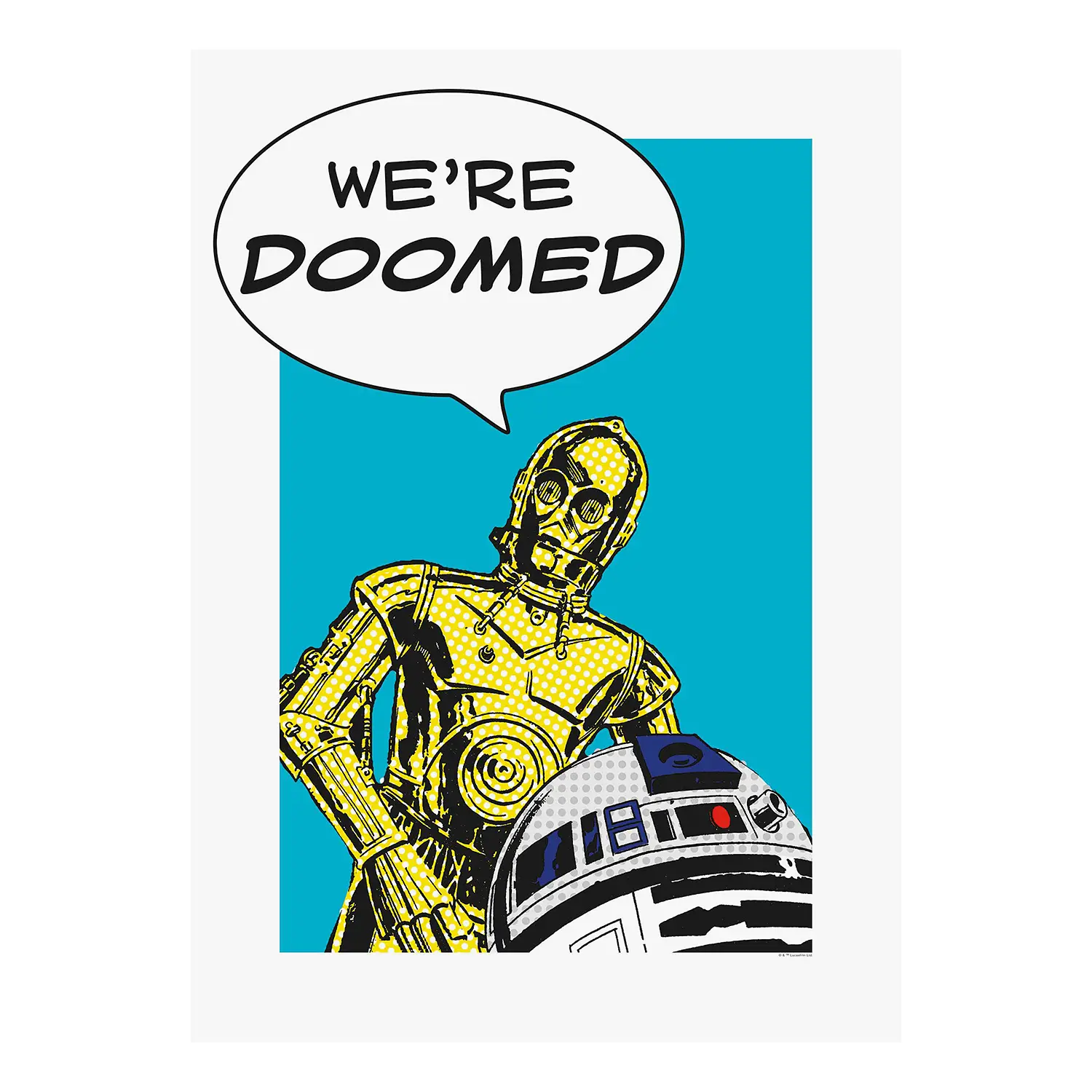 Wandbild Star Wars Comic Droids Quote