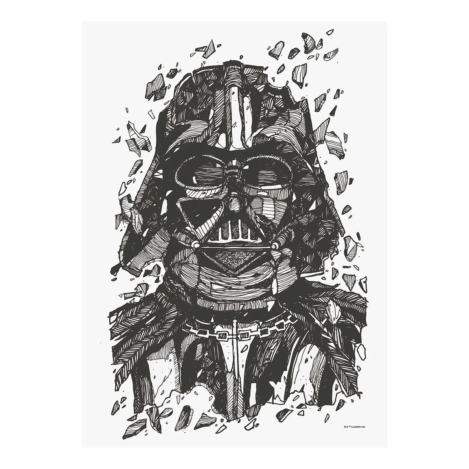 Wandbild Star Wars Darth Vader Drawing
