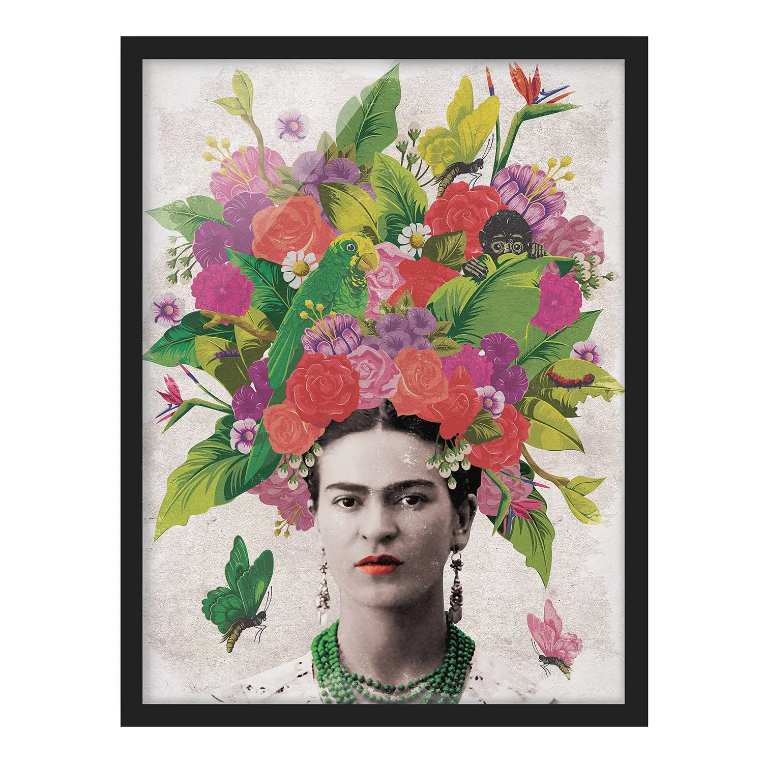 Bild Blumenportrait Frida Kahlo