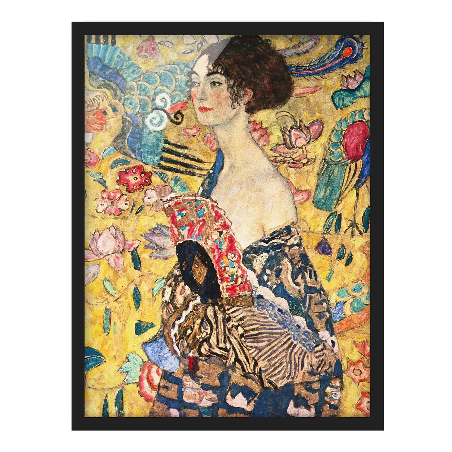 Bild Klimt Gustav Dame mit F盲cher