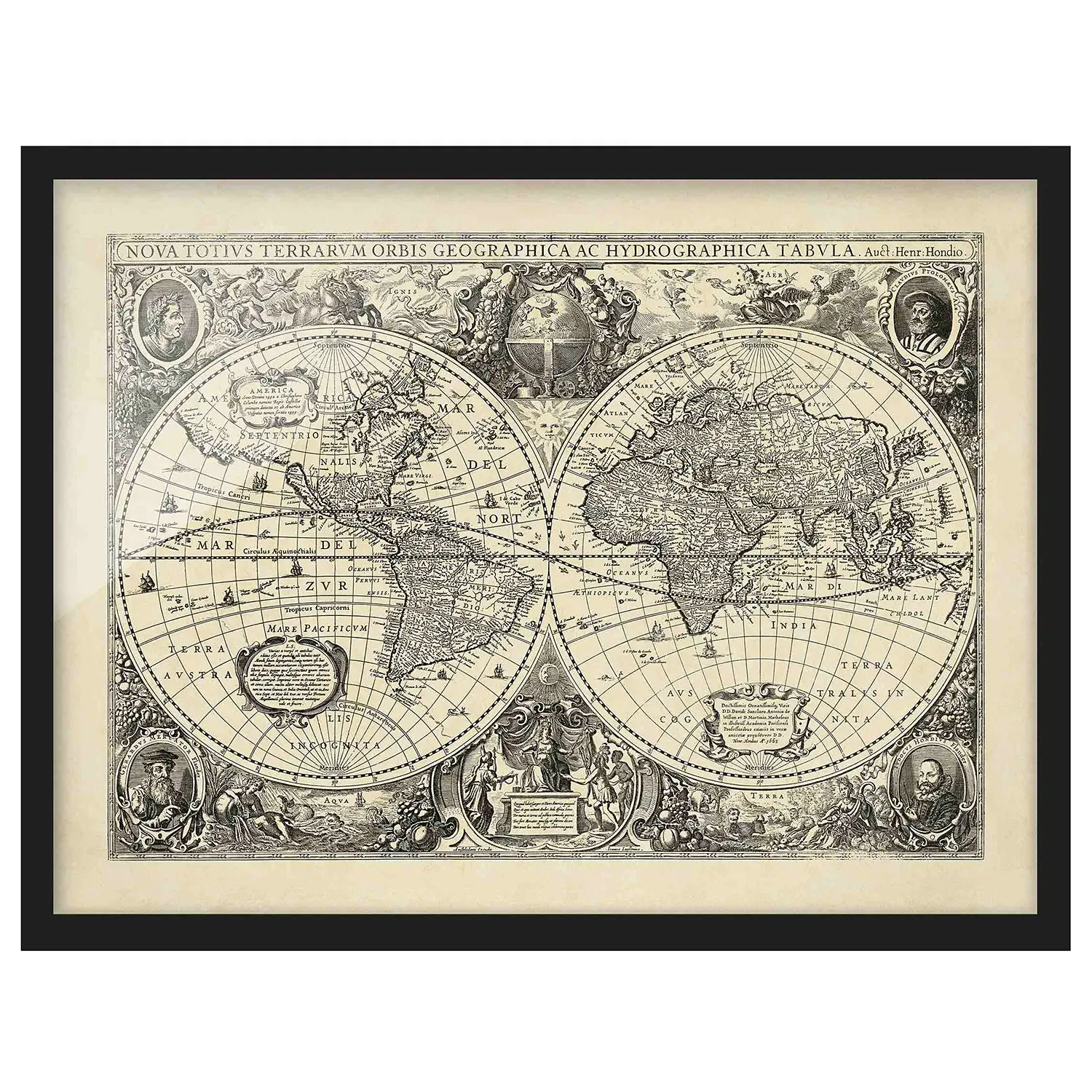 Bild Vintage Weltkarte I Antike
