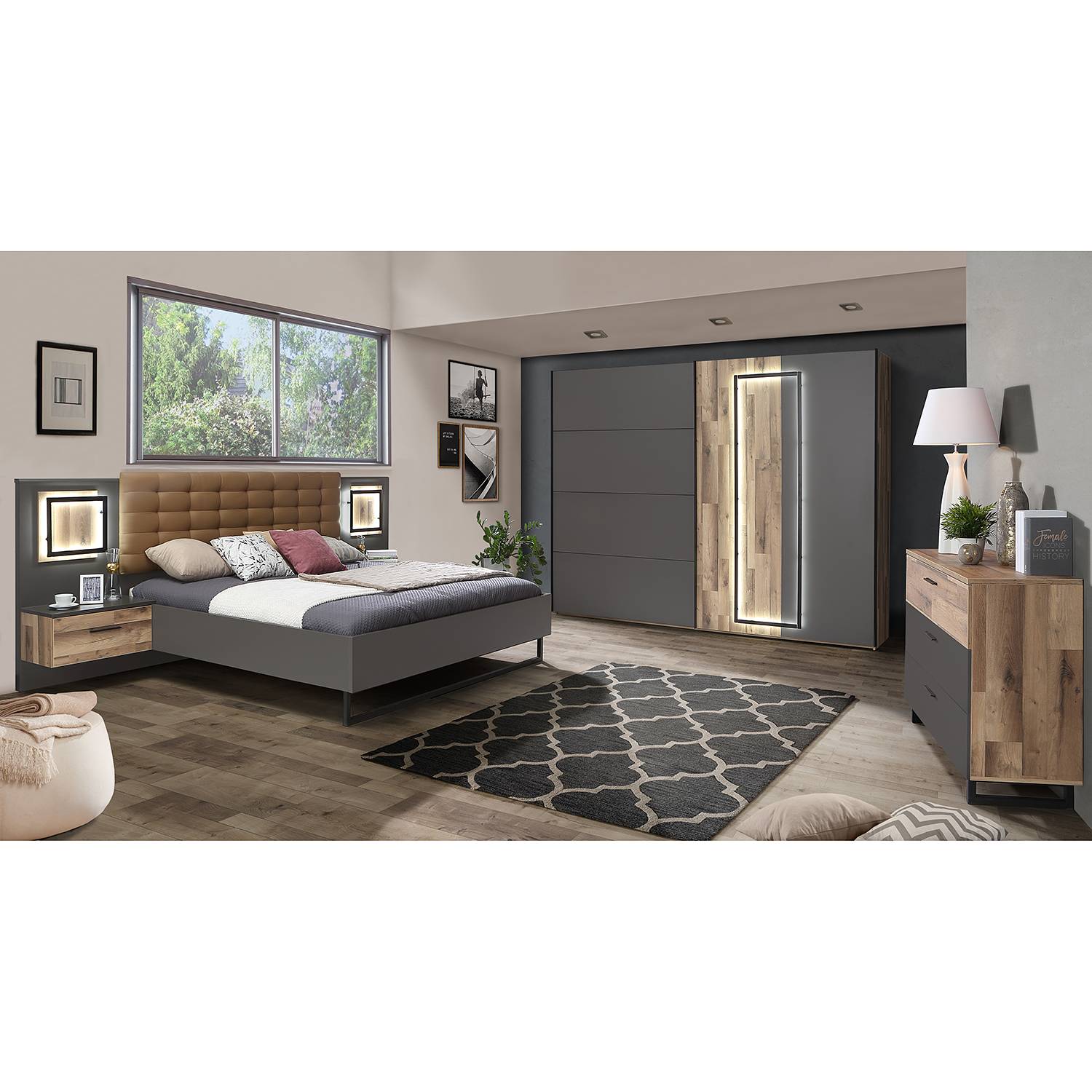 home24 Bettanlage Moritz (3-teilig)