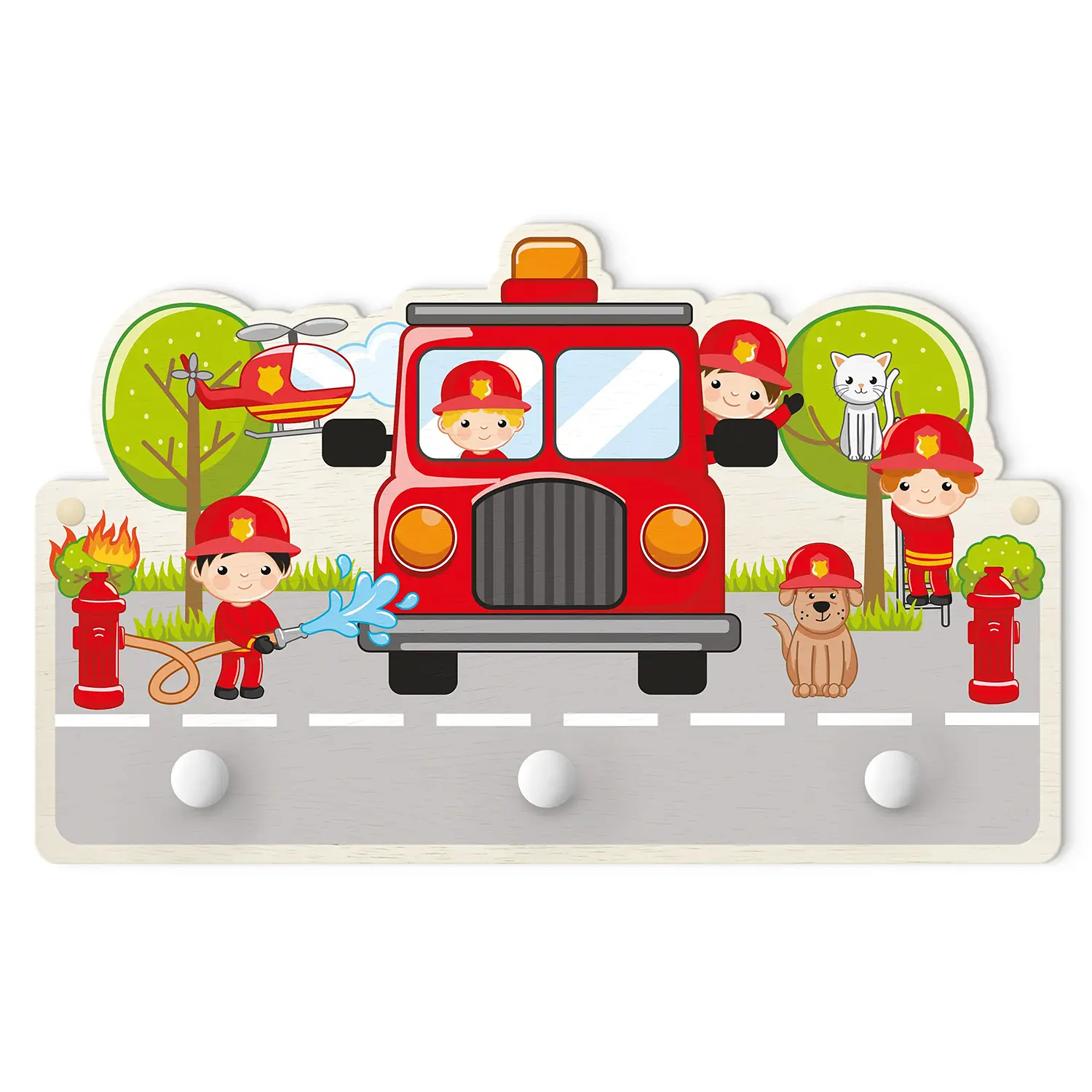 Kindergarderobe Feuerwehr im Einsatz | Kindergarderoben