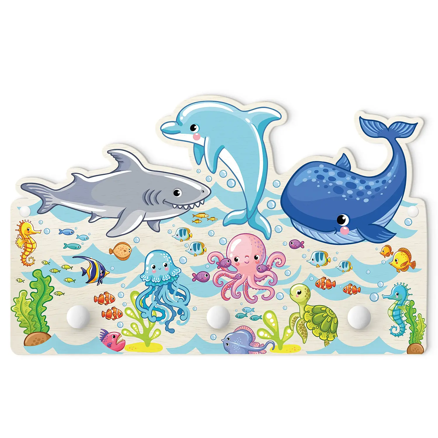 Kindergarderobe Unterwasser Fisch Set | Kindergarderoben