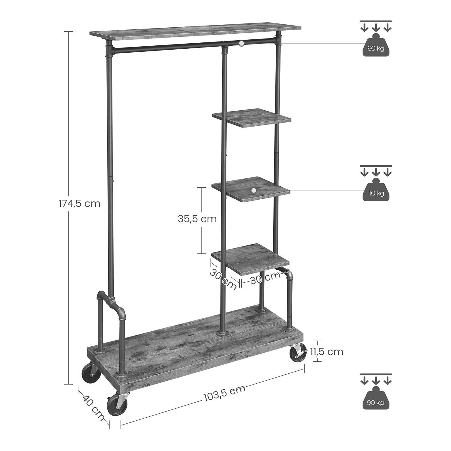 Appendiabiti Omino Nero Due Esse - Con Barra Per Pantaloni, 110 Cm - Foto 11