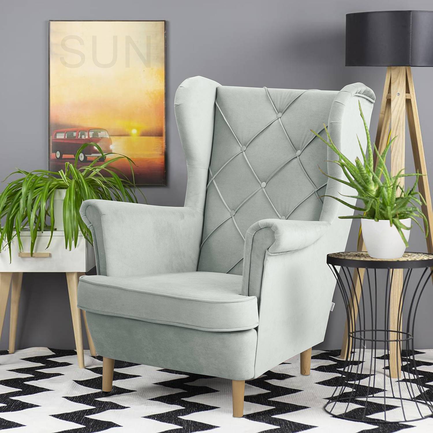 Fauteuil bergère Olmen