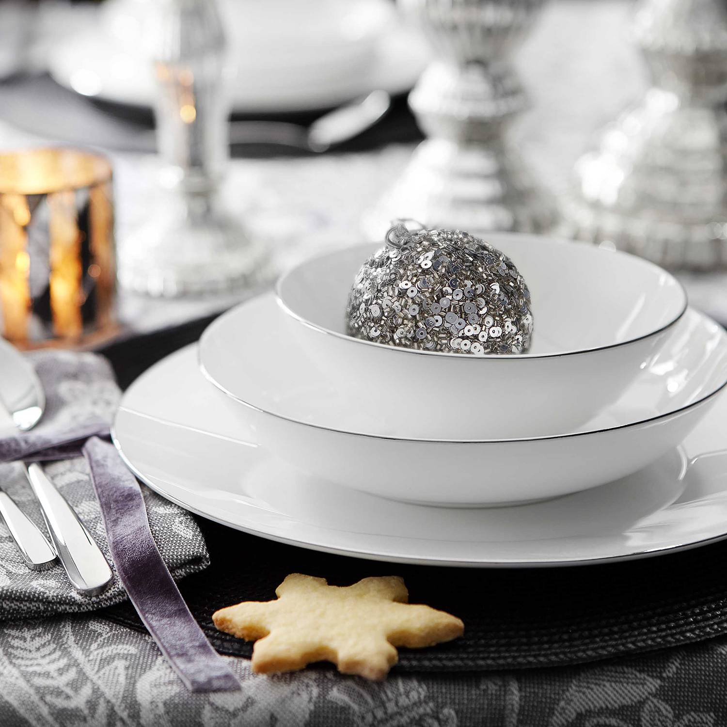 home24 Tiefer Teller SILVER LINING