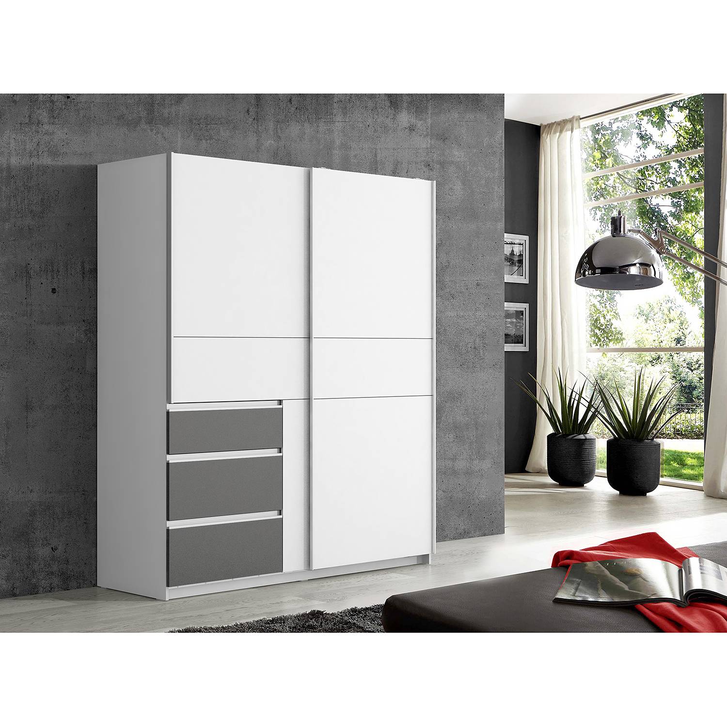 home24 Schwebetürenschrank Tover