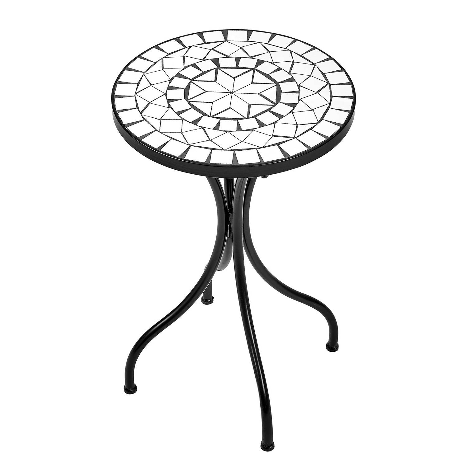 Petite table d'appoint ronde en métal pour terrasse, cour Petite table d'appoint ronde en métal pour terrasse, cour