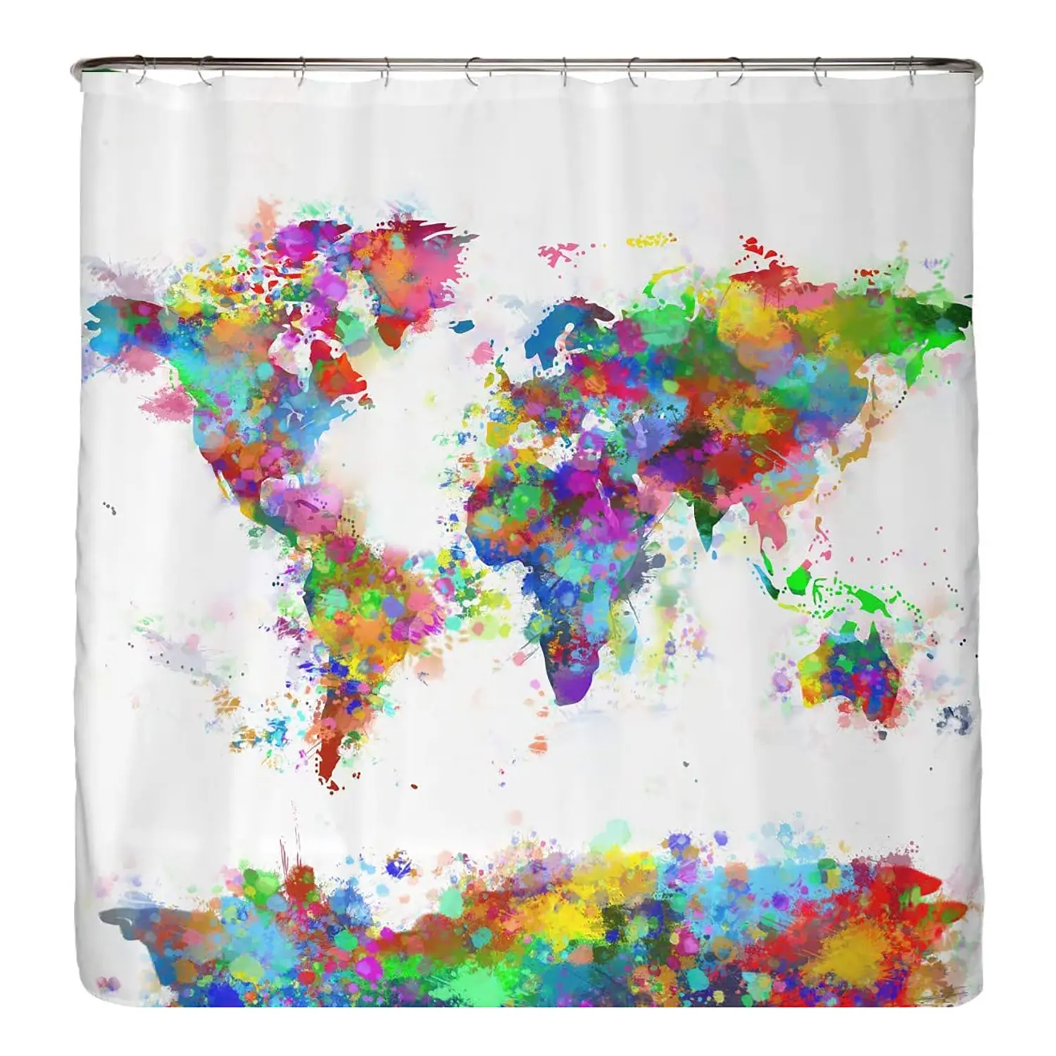 Weltkarte Recycling-Duschvorhang