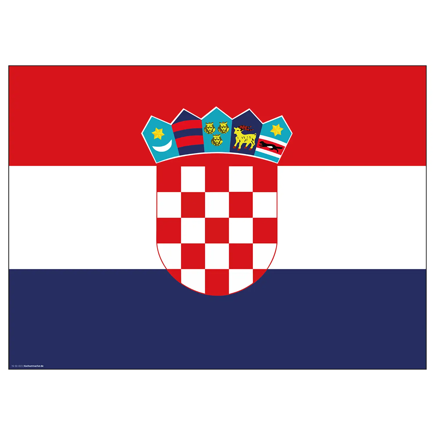 (12er-Set) Tischset Kroatische Flagge