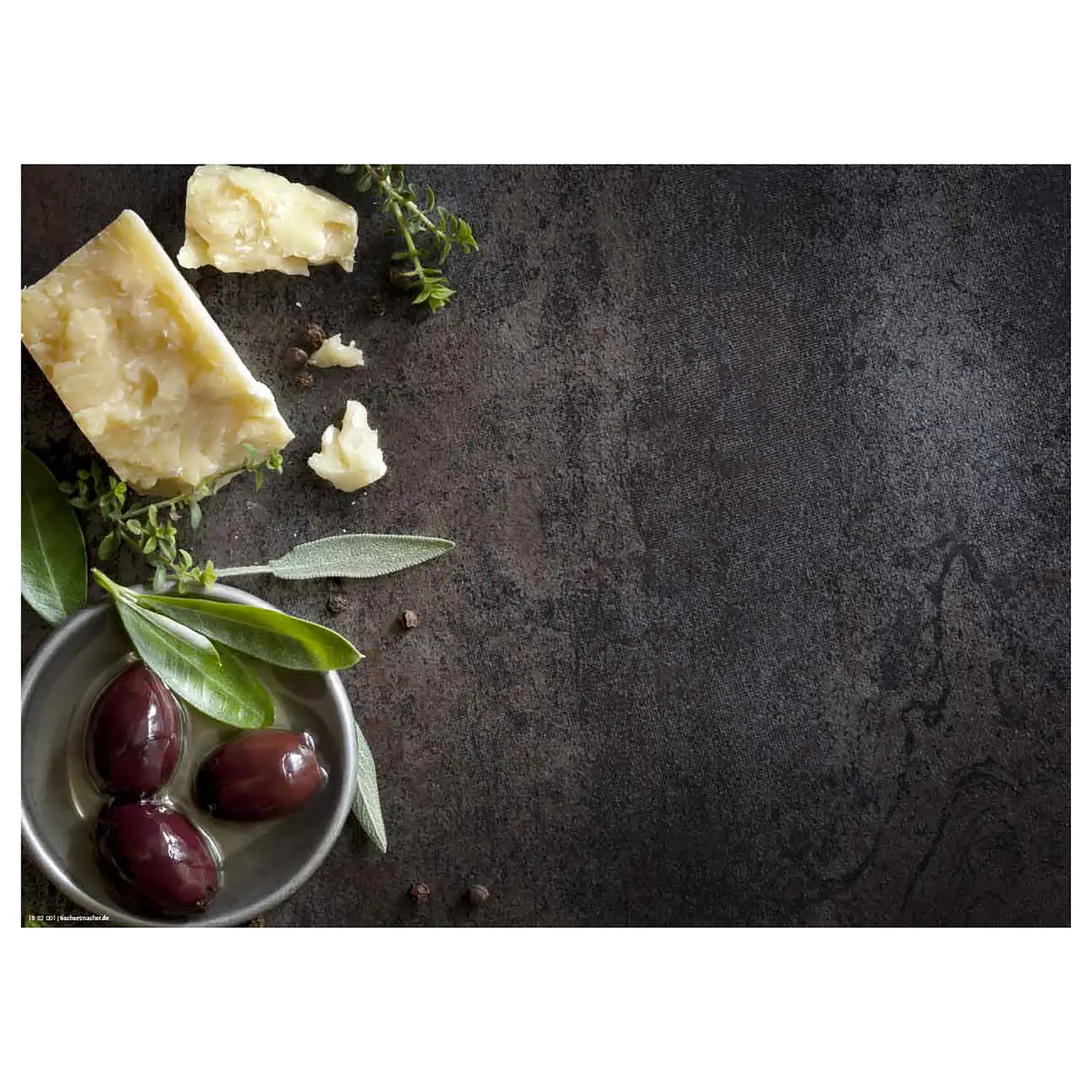 Oliven und Tischset (12er-Set) Parmesan