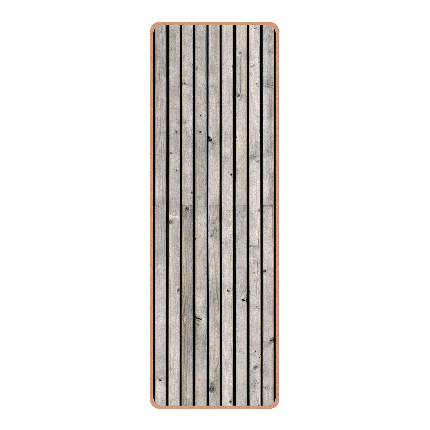 Holzwand mit L盲ufer/Yogamatte Leisten