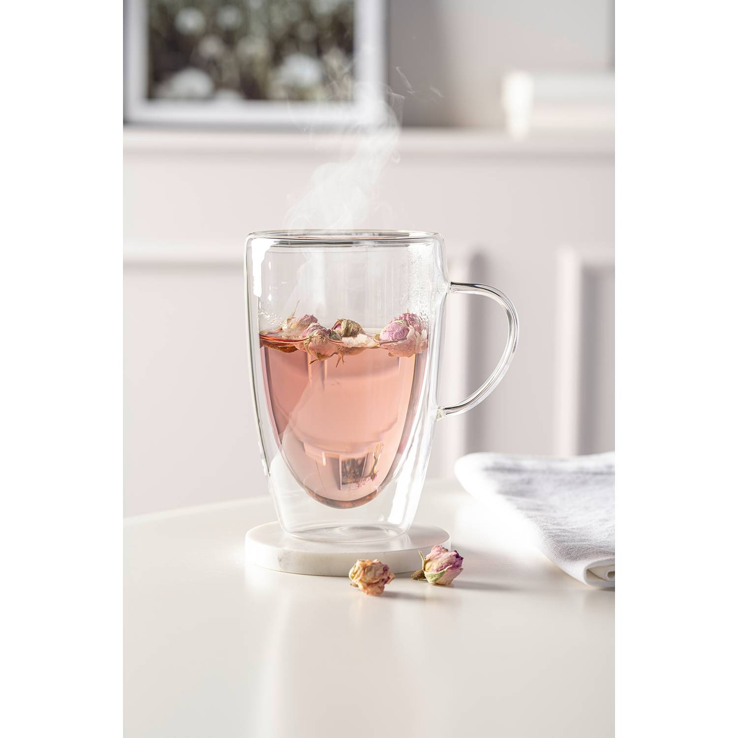 Tazzine Caffe Vetro, 6 Pezzi Tazza Doppio Vetro 80ml Set, Lavabili Trasparenti Bicchieri per Cappuccino Strato Latte tè Macchiato Whiskey Tè Caffè