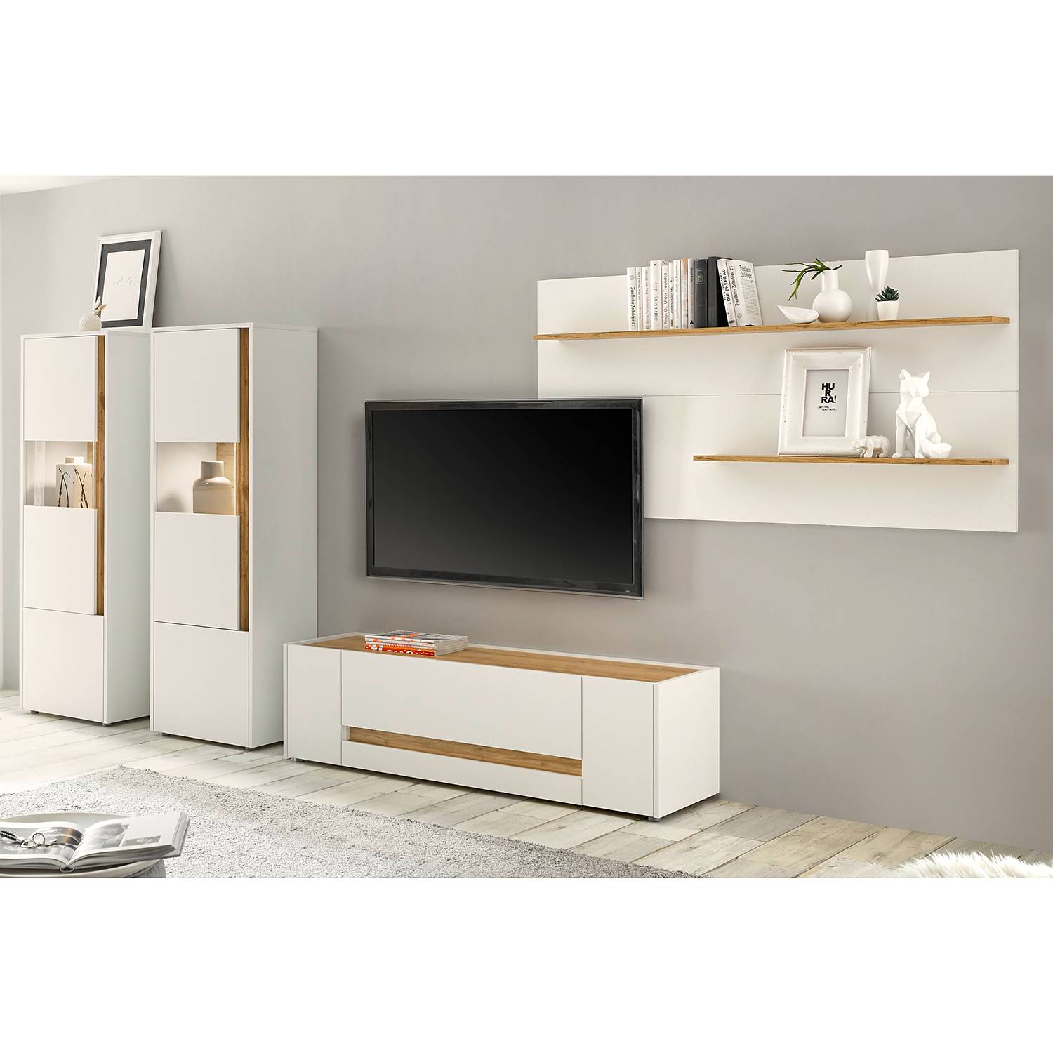 home24 Wohnwand Olon IV (4-teilig)