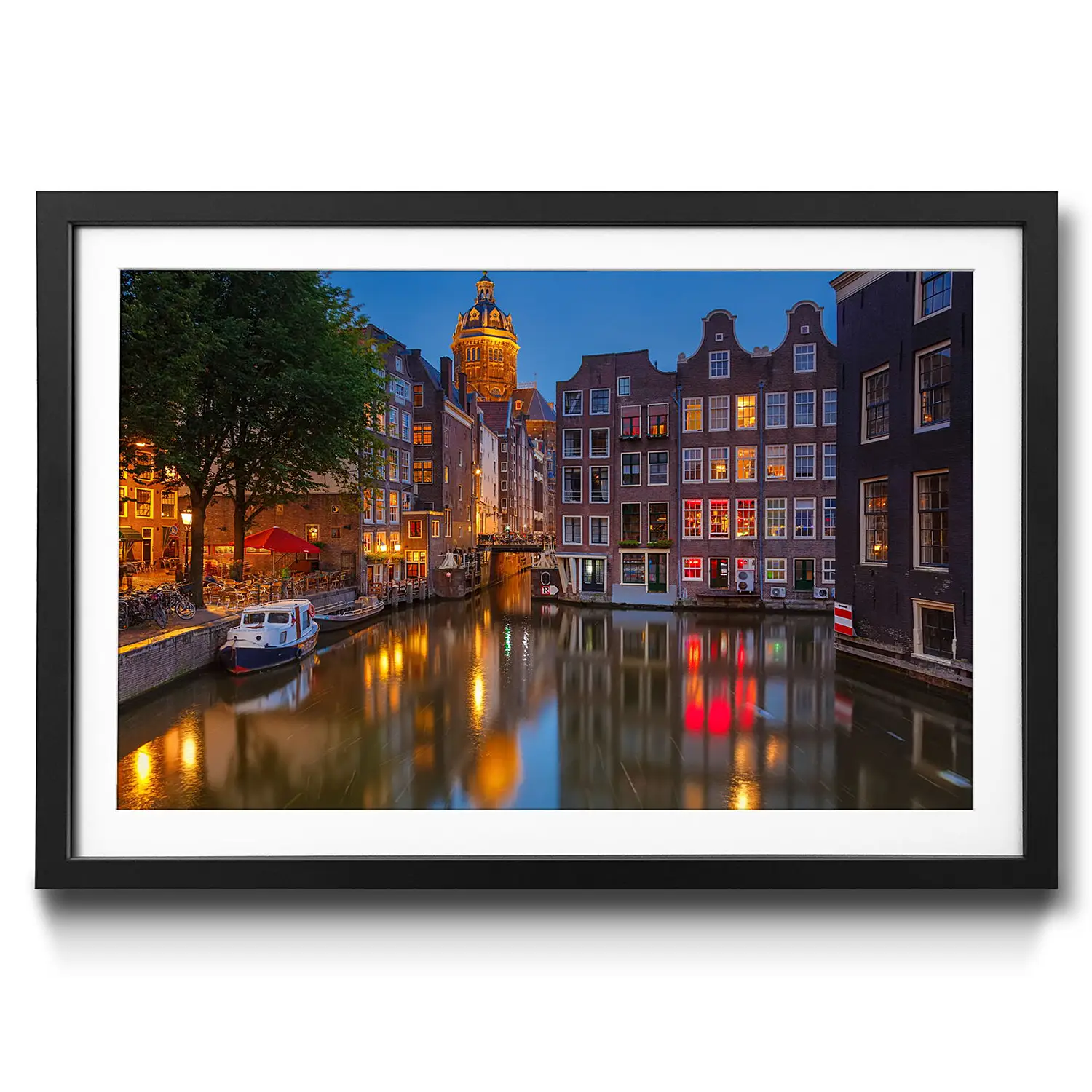Gerahmtes Bild Canal Amsterdam in