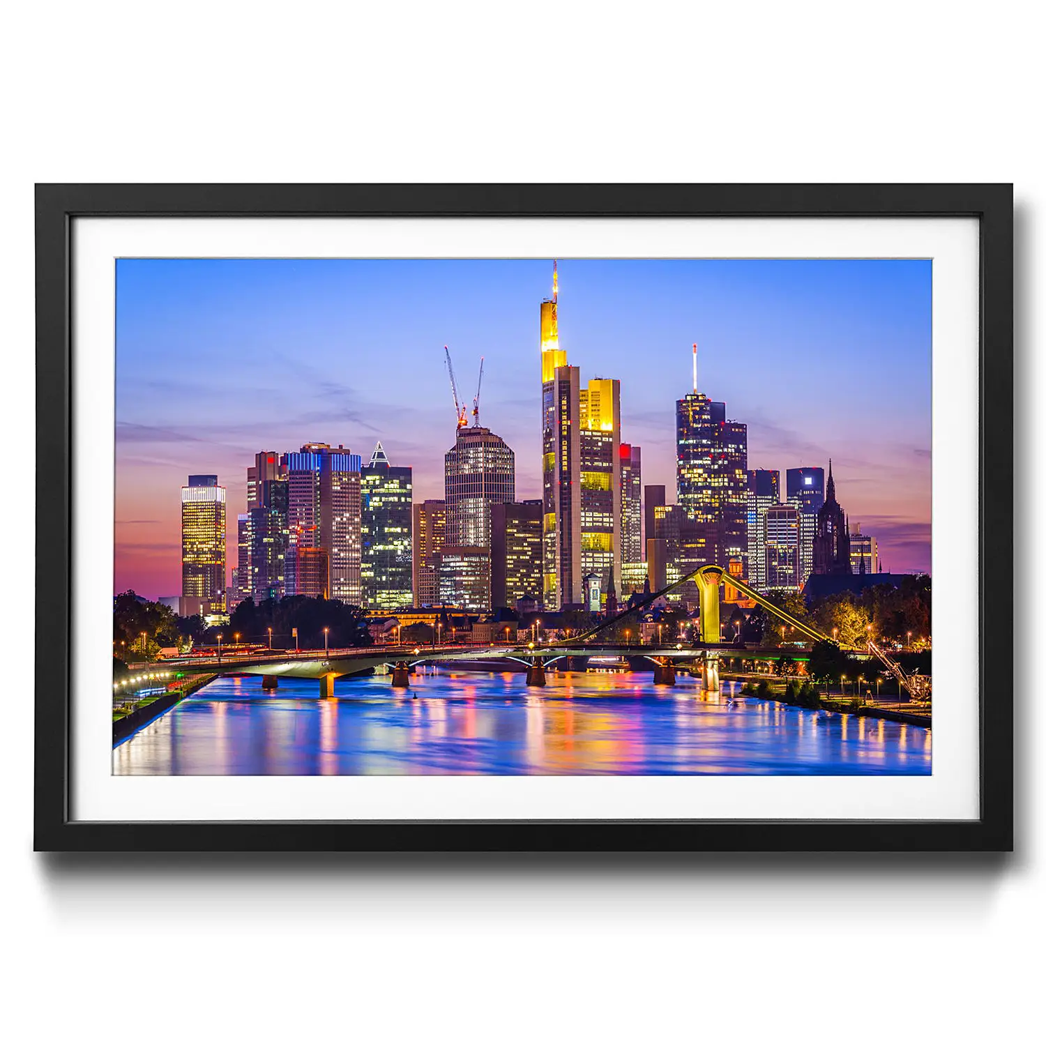 Gerahmtes Bild Skyline Frankfurt