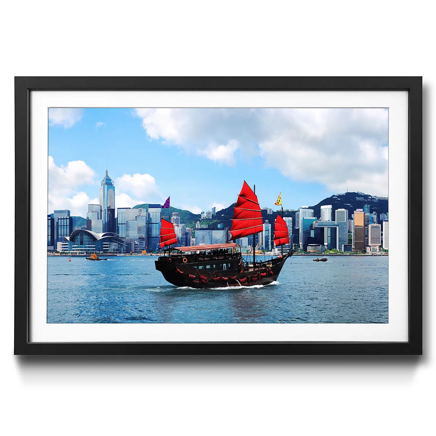 Bild Gerahmtes Kong Boat Skyline Kong