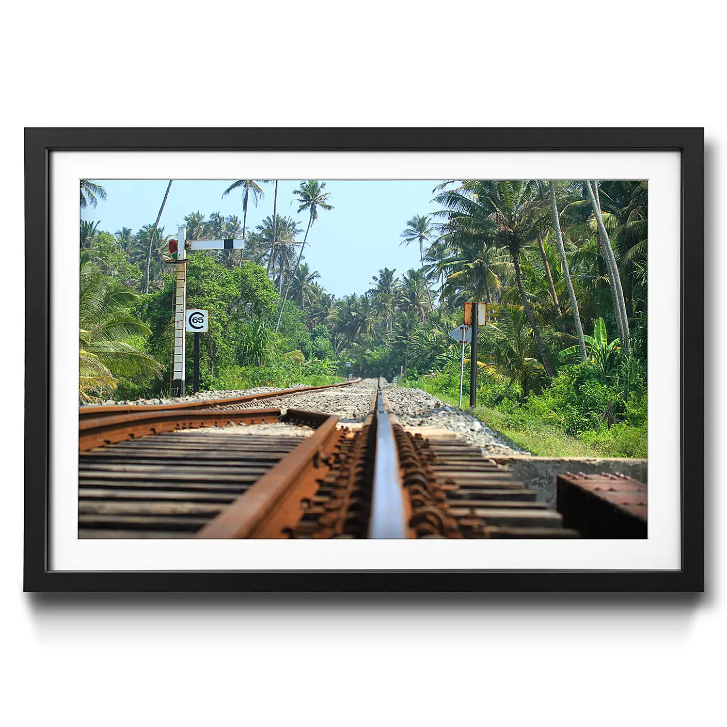 Gerahmtes Bild Sri Lanka Rails