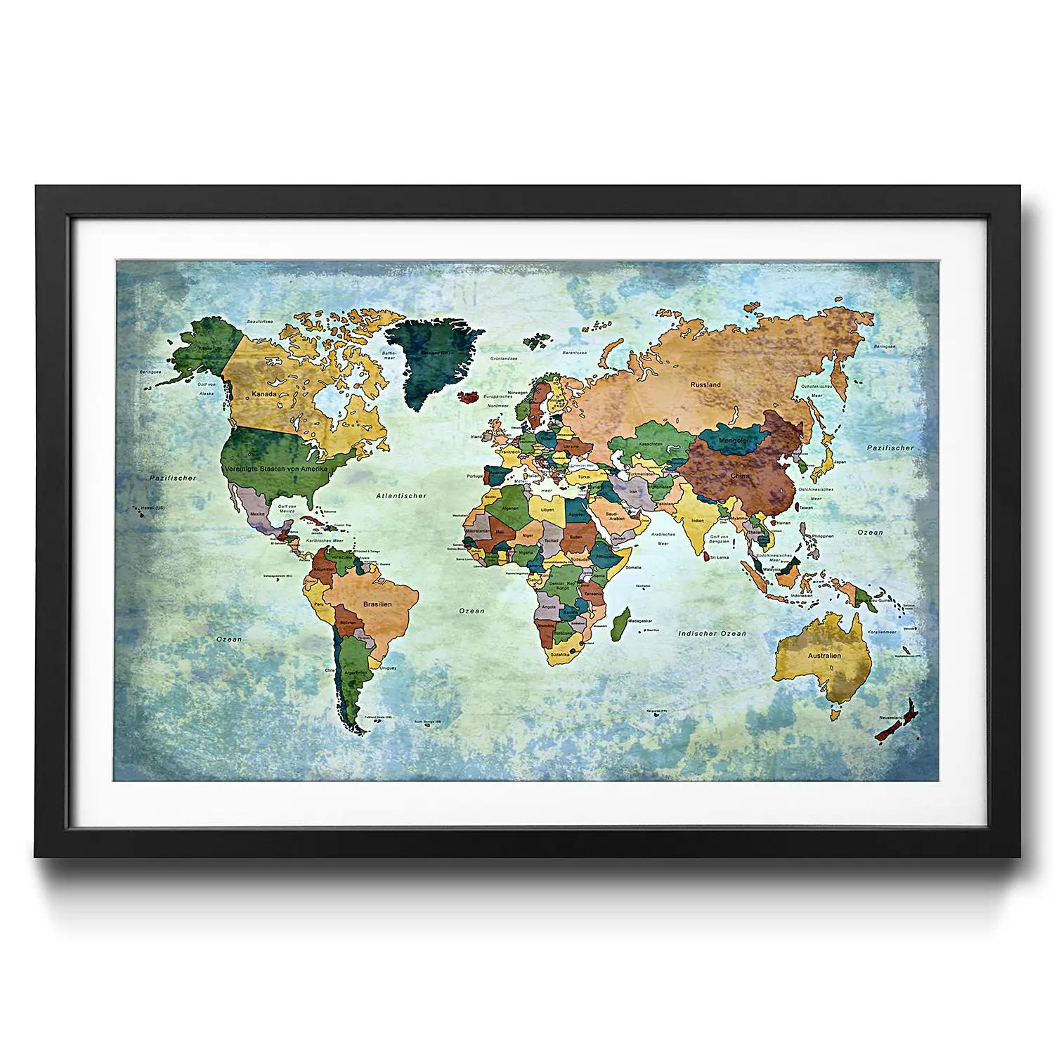 Bild Gerahmtes 1 Worldmap