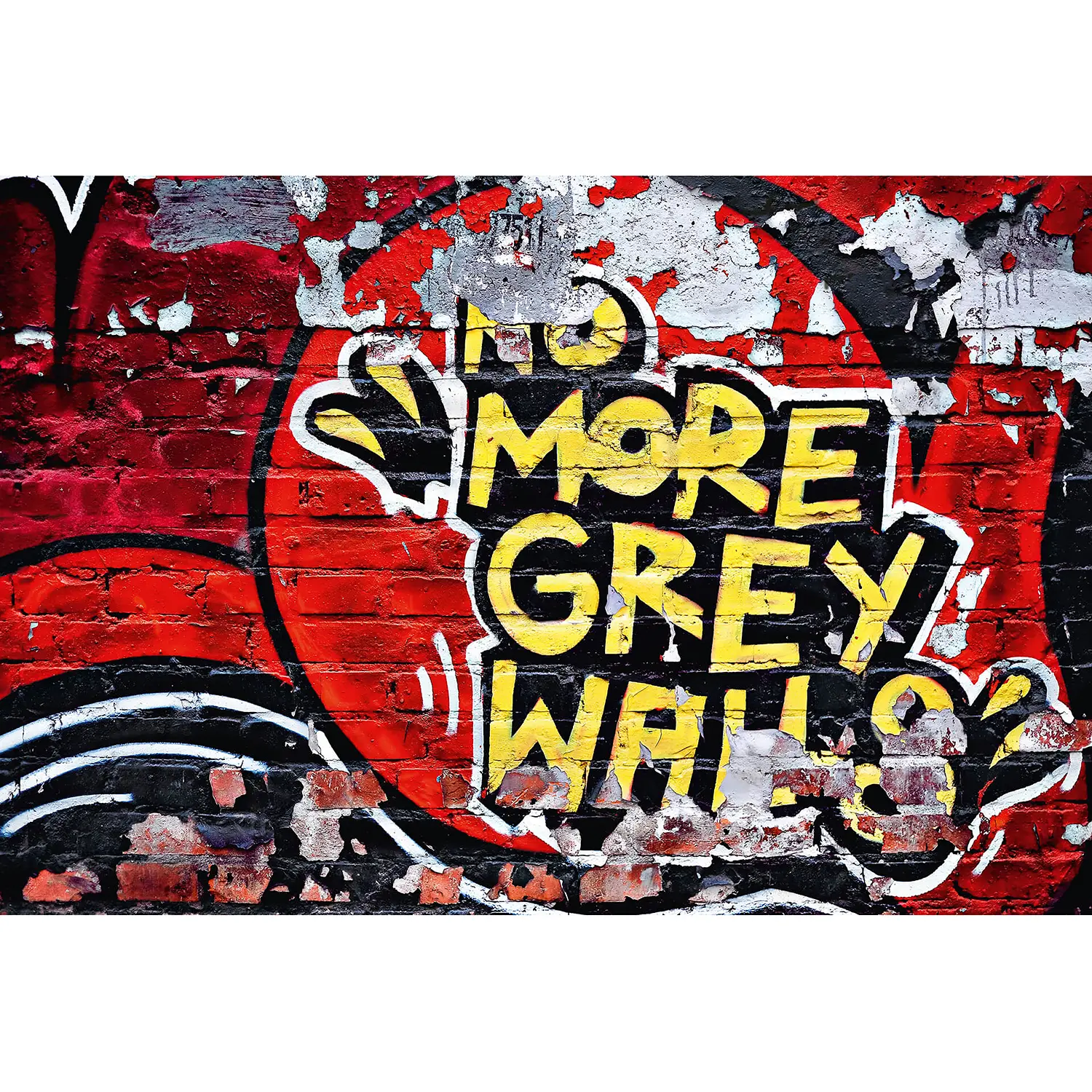 Walls Grey No More Graffitti Fototapete