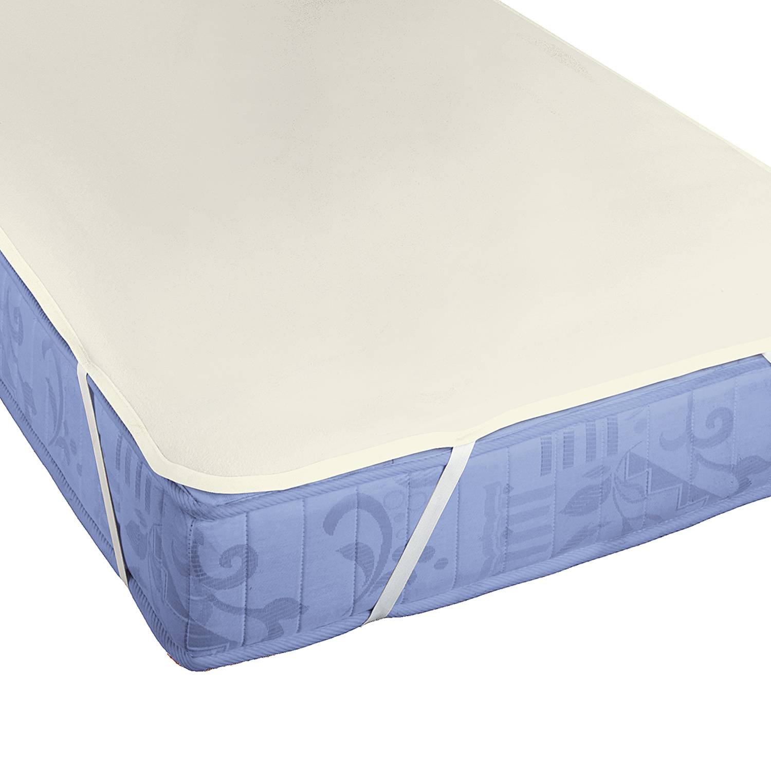 Housse Protége Matelas Molleton Graté, 90x190cm, Coton BIO, Hauteur Bonnet élastiqué 25cm