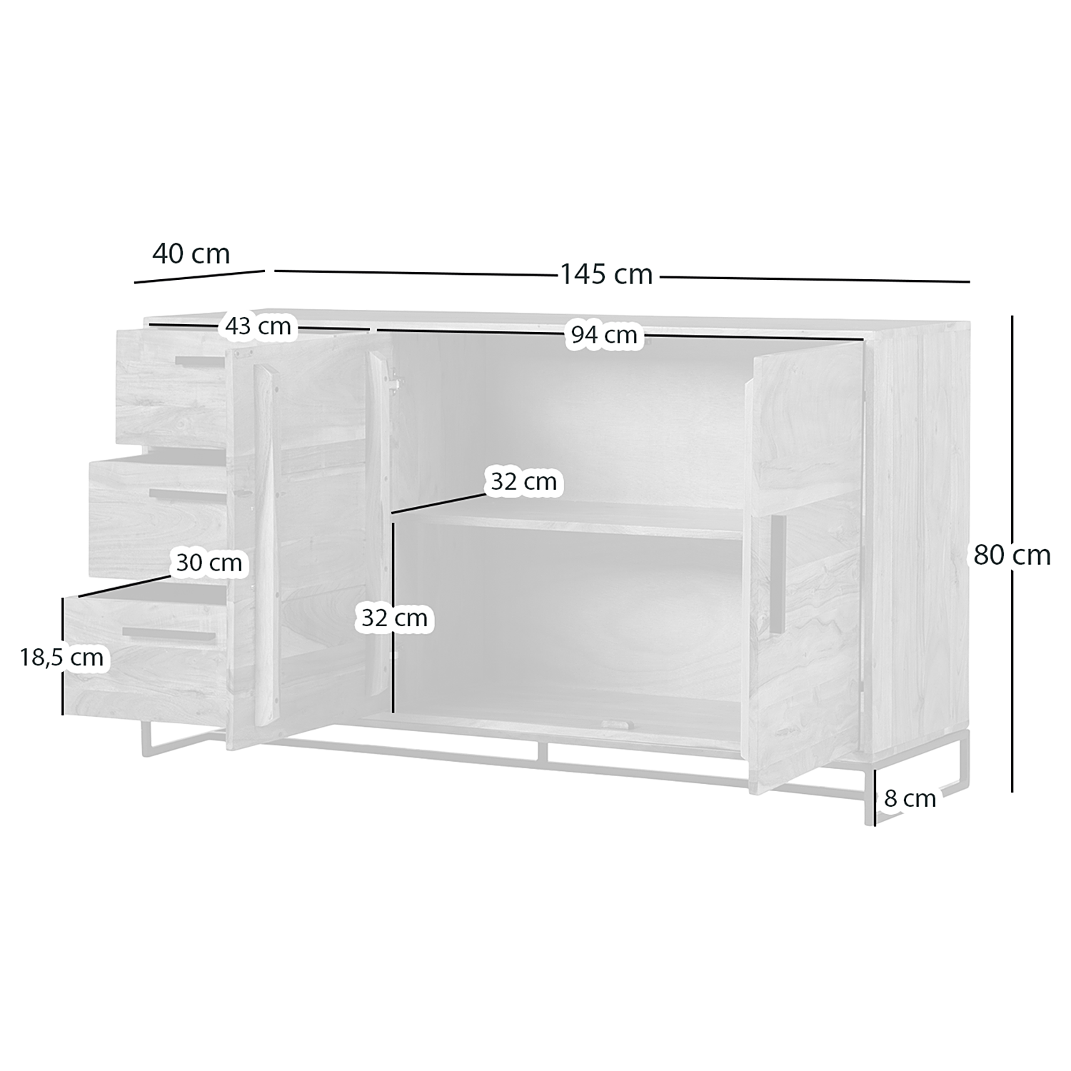 Sideboard WOODSON Typ B kaufen